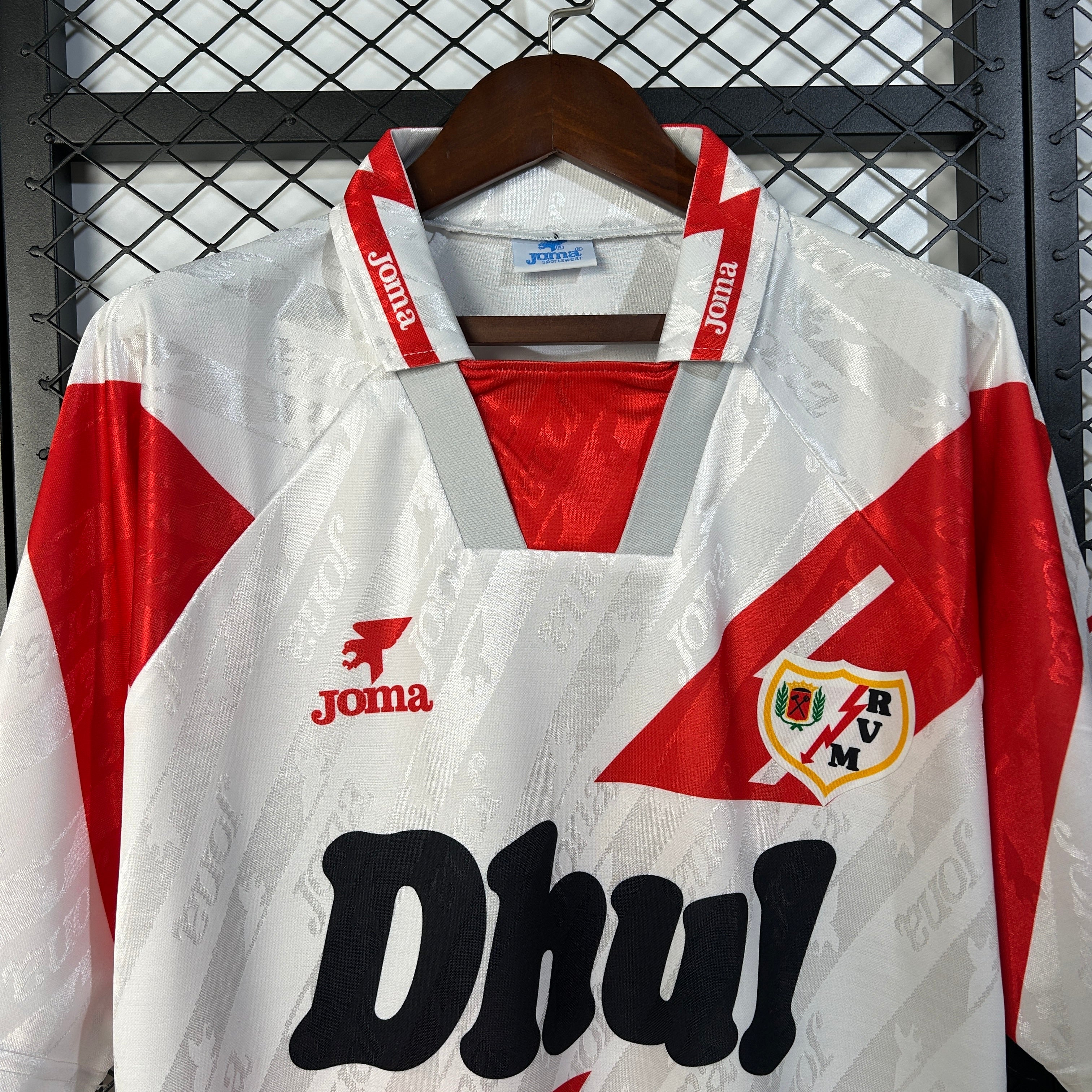 1990s Rayo Vallecano Retro Football Shirt | White Red Home