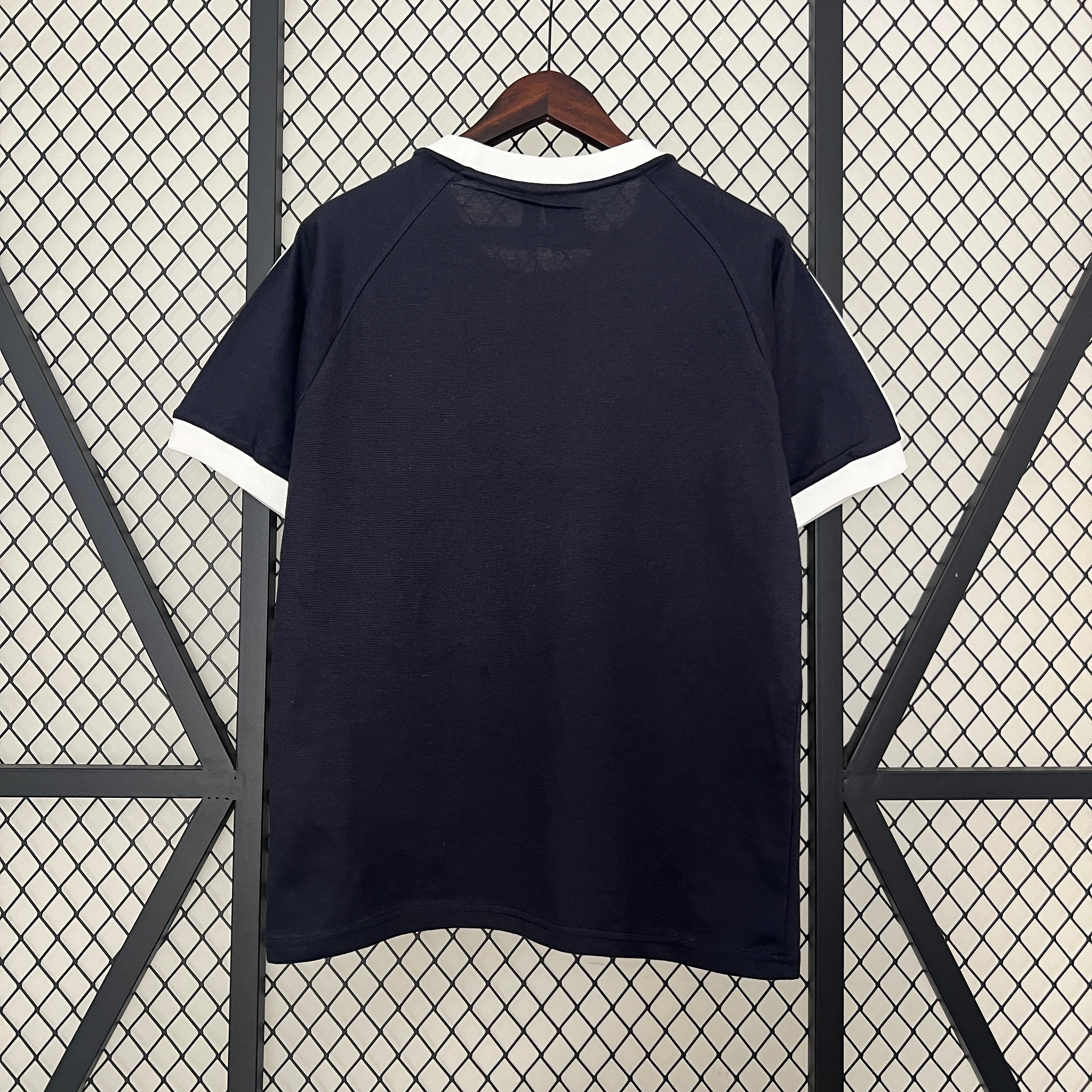 1970s Germany Retro Football Shirt | Black White Home