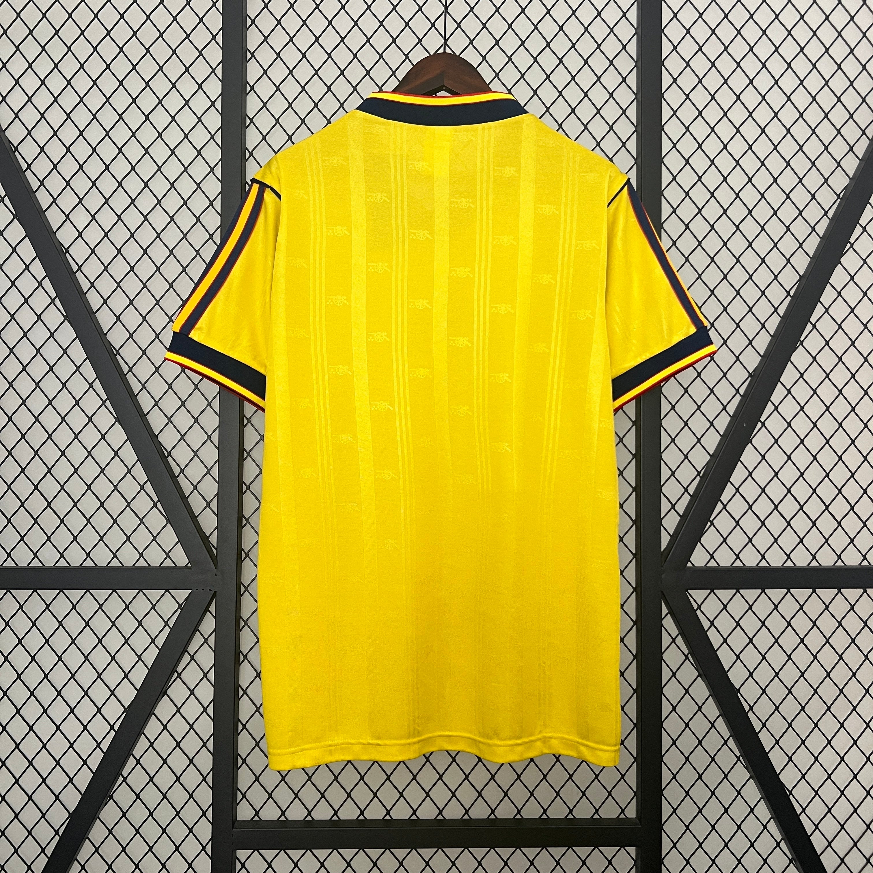 1980s Arsenal Retro Football Shirt | Yellow Black Home