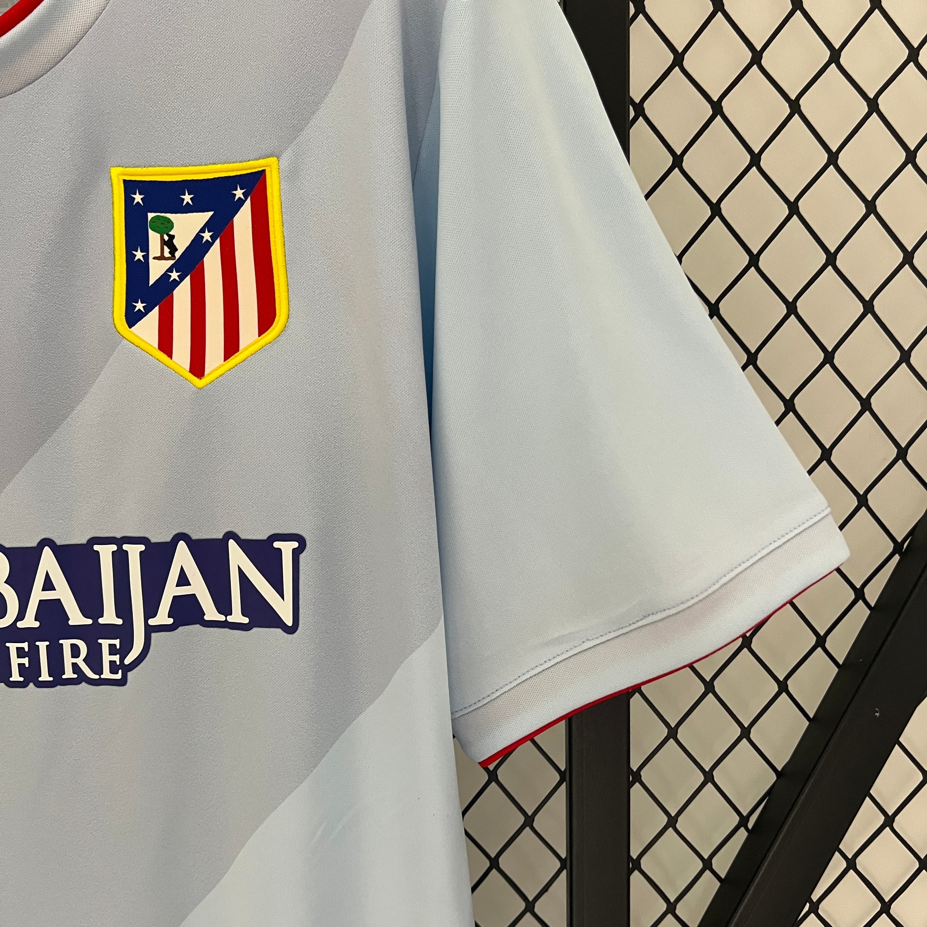 2010s Atletico Madrid Retro Football Shirt | Light Blue Red Home