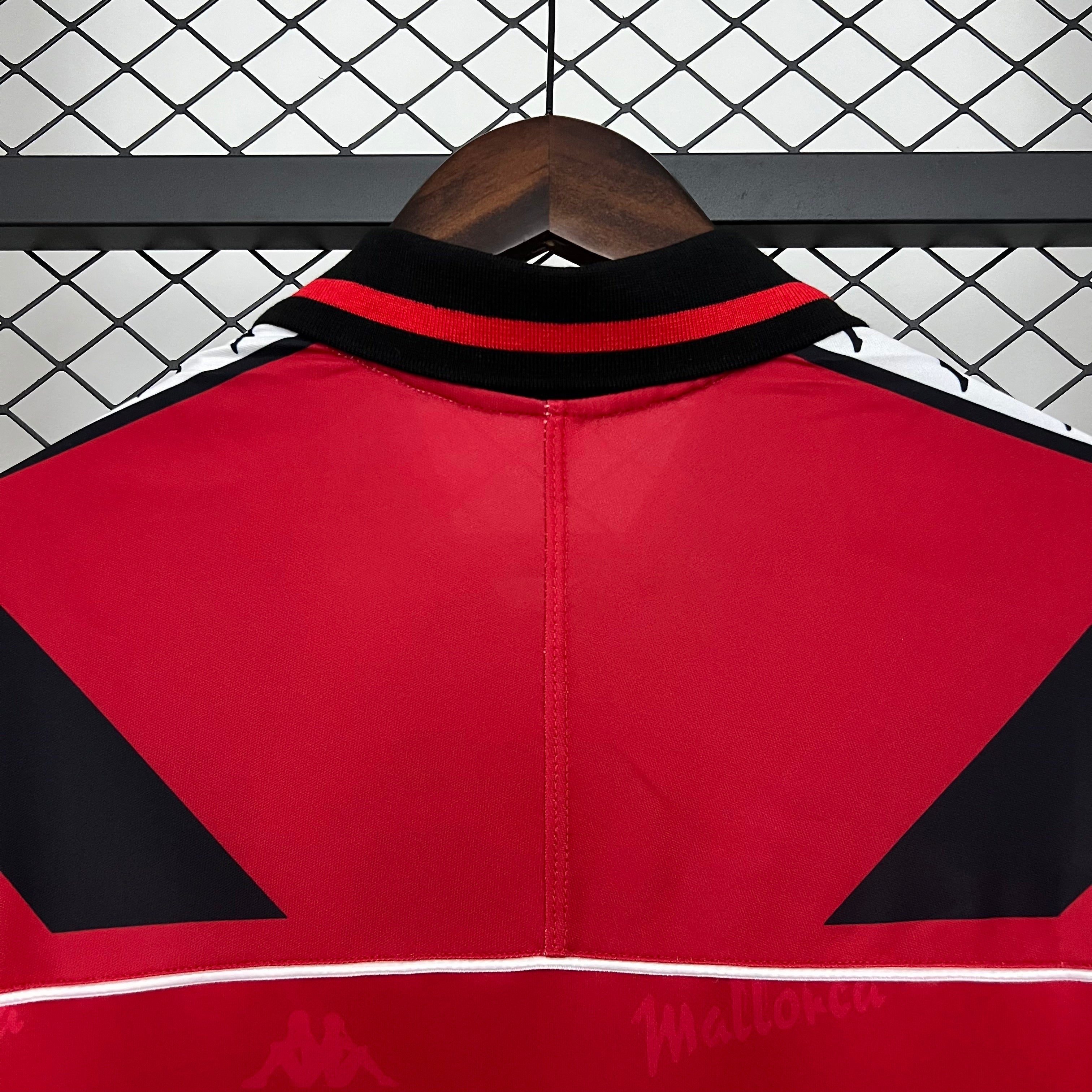 1990s Mallorca Retro Football Shirt | Red Black Home