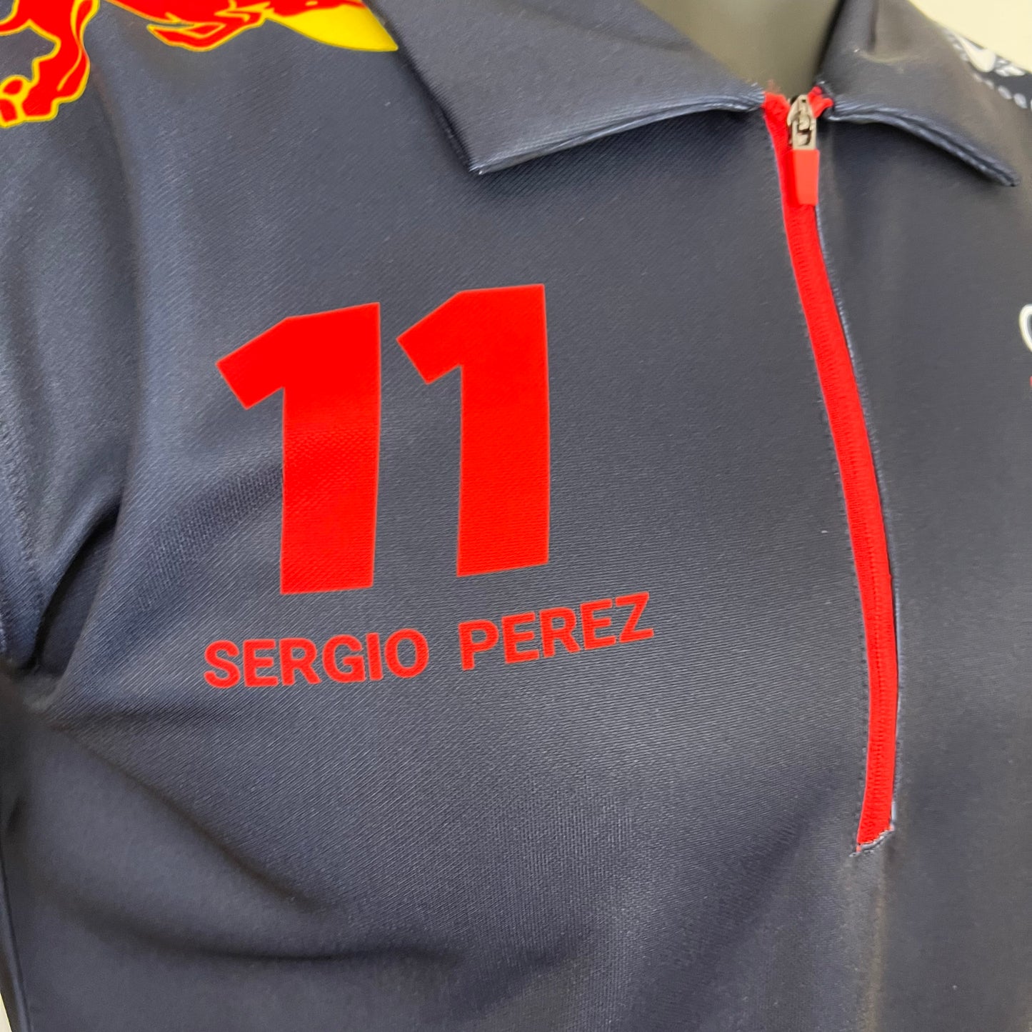Red Bull Racing F1 2023 Polo – Player Fit – Sergio Perez #11 | Navy Blue