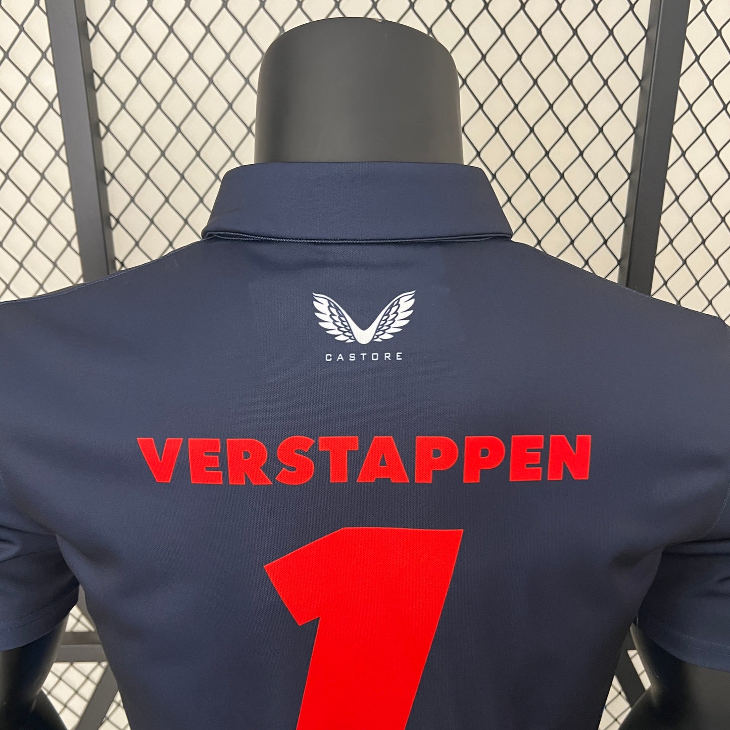 Red Bull Racing F1 2023 Polo – Player Fit – Max Verstappen #1 | Navy Blue