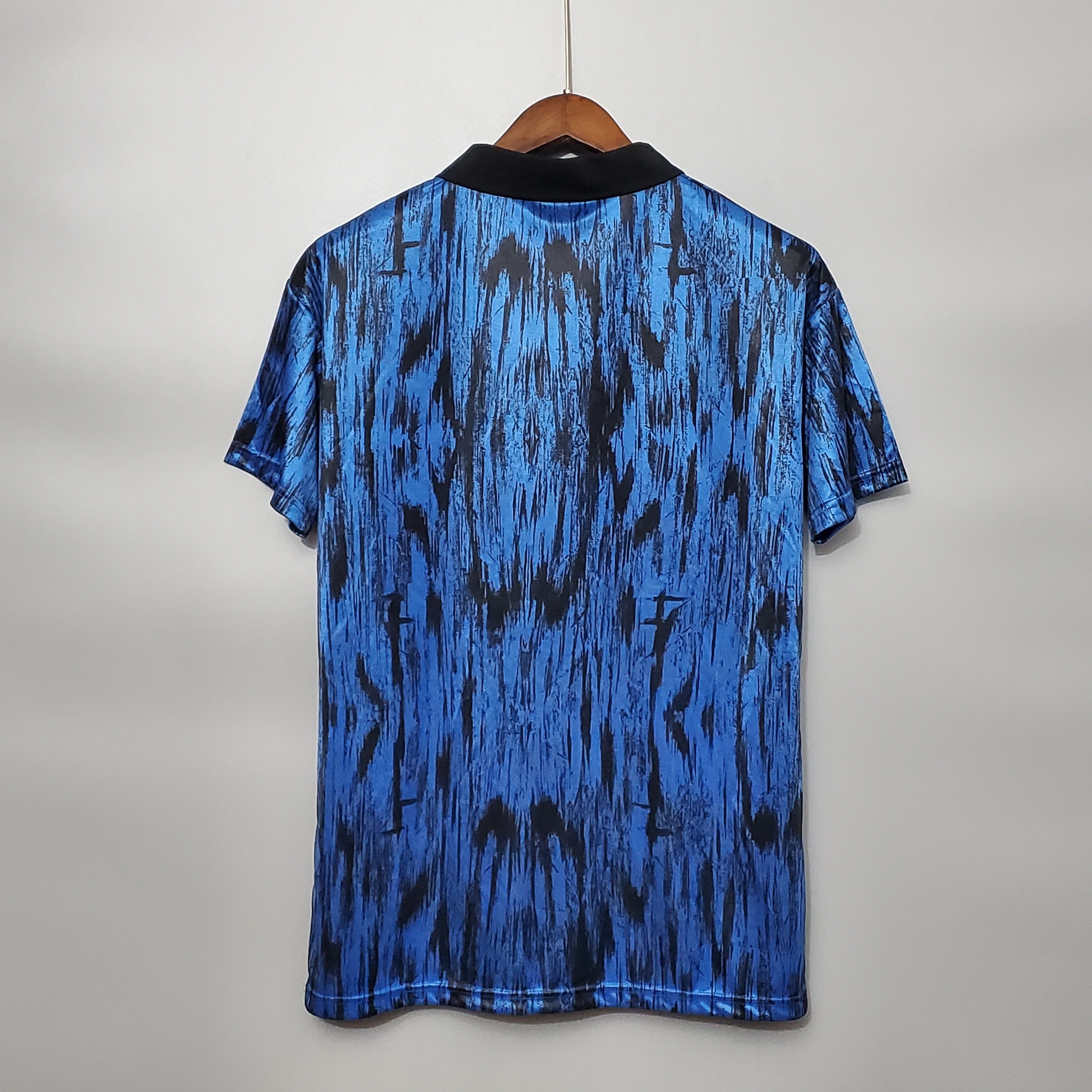 1990s Manchester United Retro Football Shirt | Blue Black Home