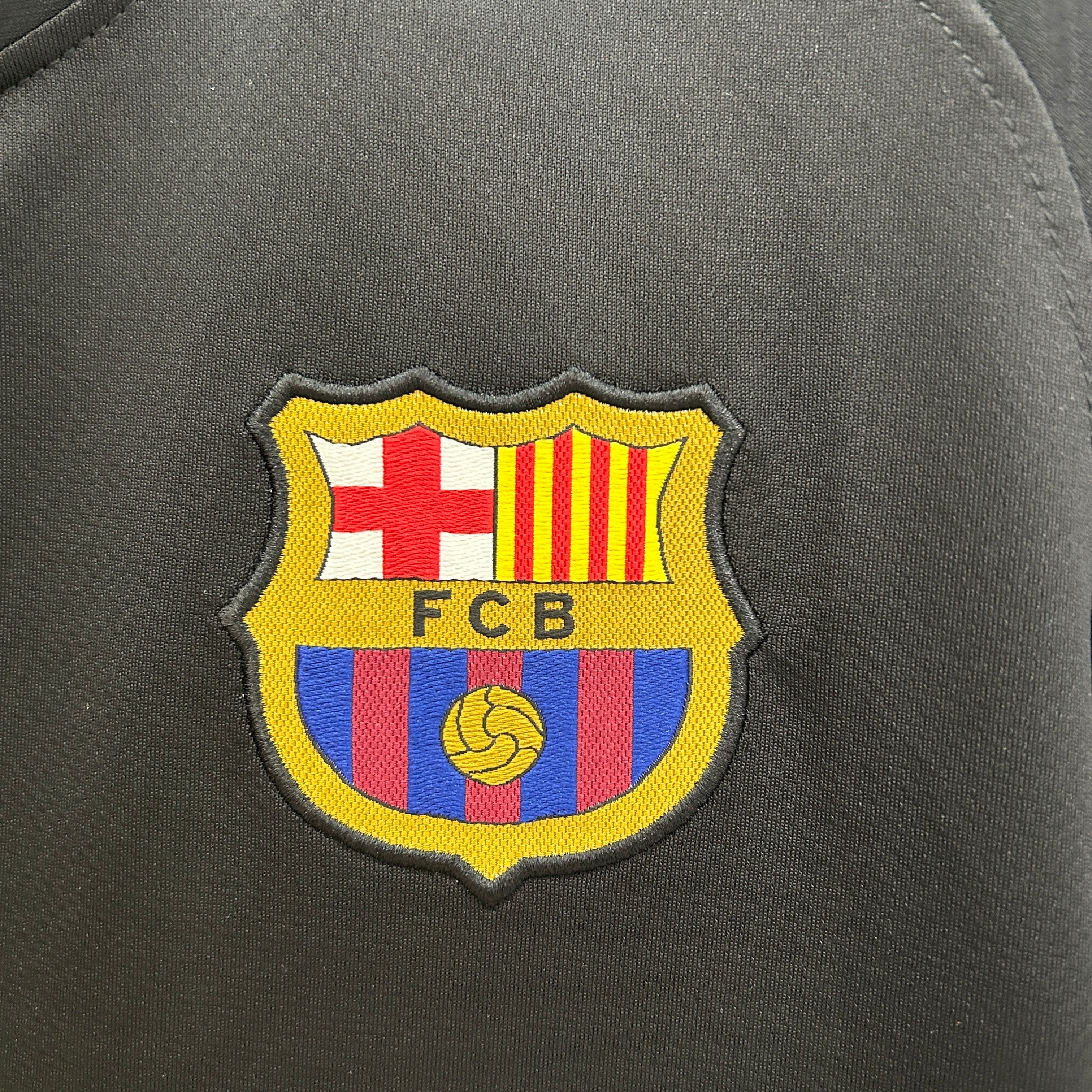 2010s Barcelona Retro Football Shirt | Black Yellow Home