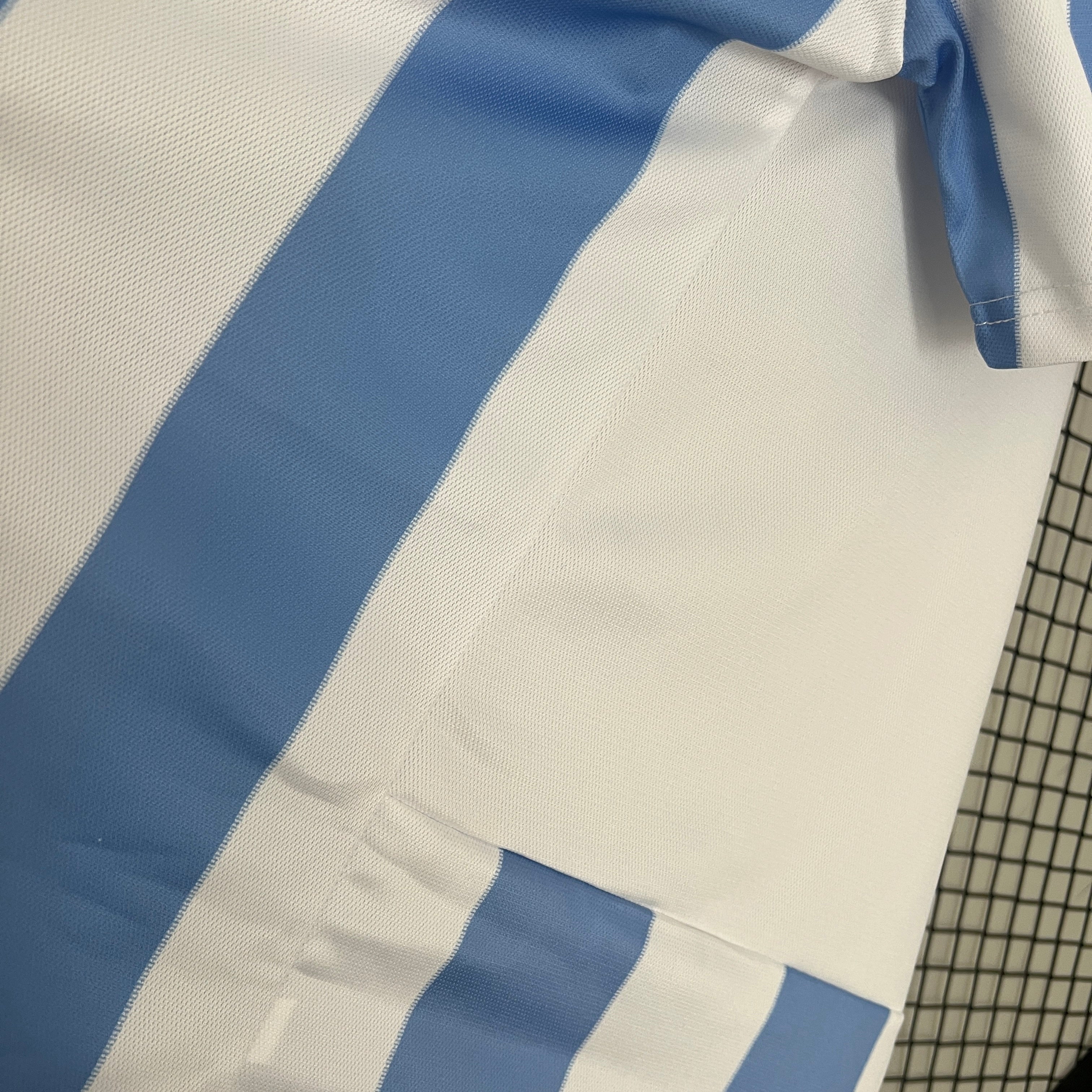 1990s Malaga Retro Football Shirt | Sky Blue White Home