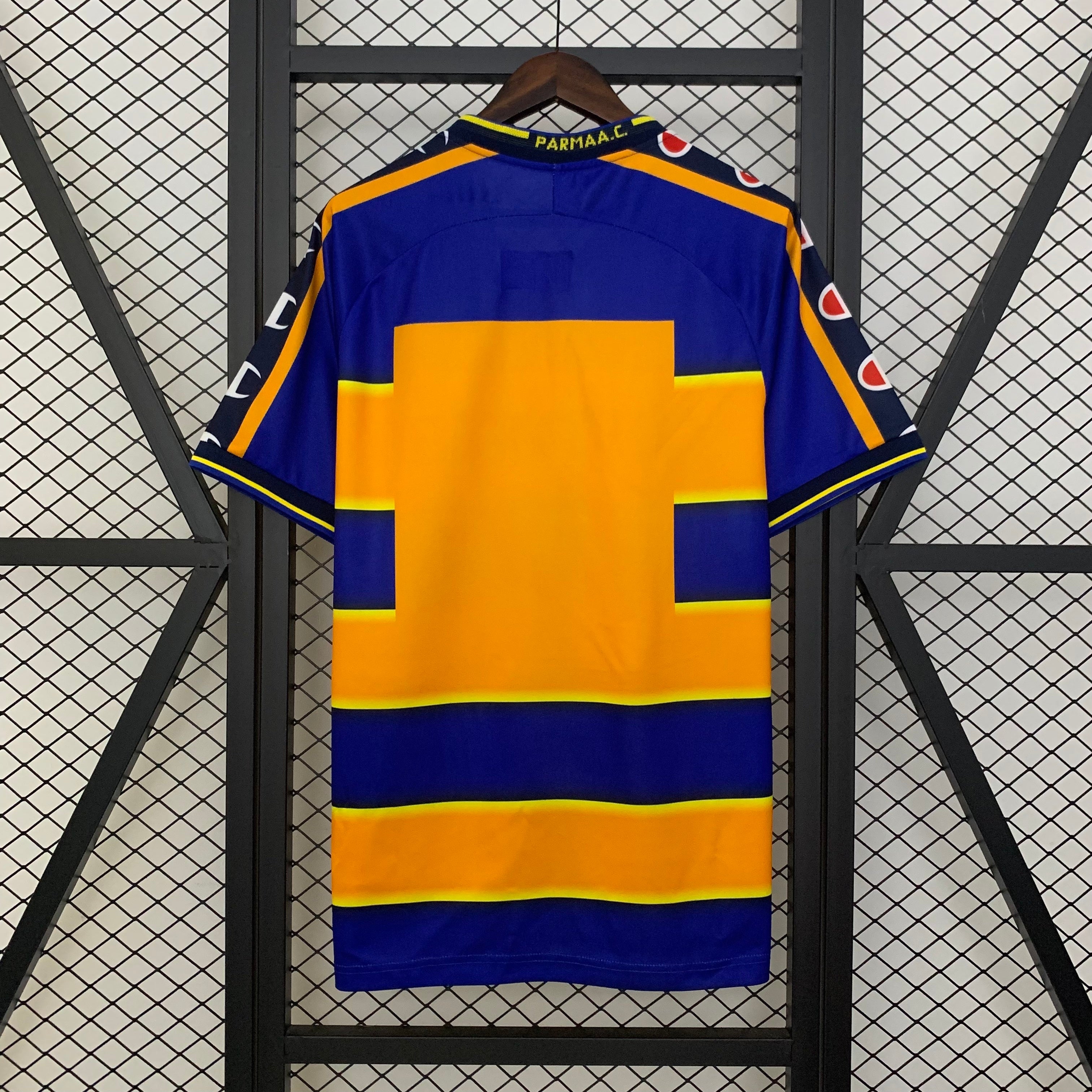 1990s Parma Retro Football Shirt | Blue Yellow Home