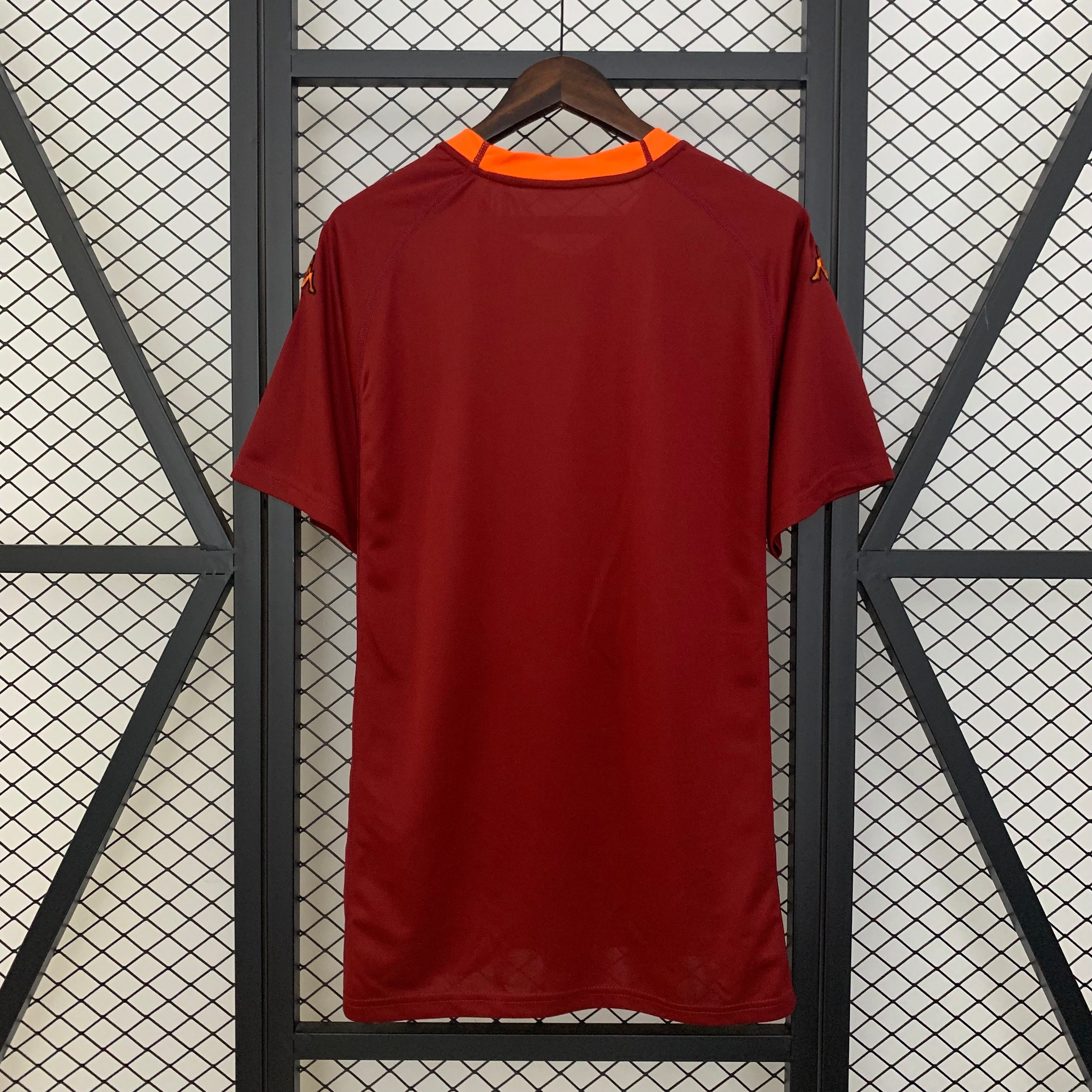 1990s AS Roma Retro Football Shirt | Maroon Orange Home