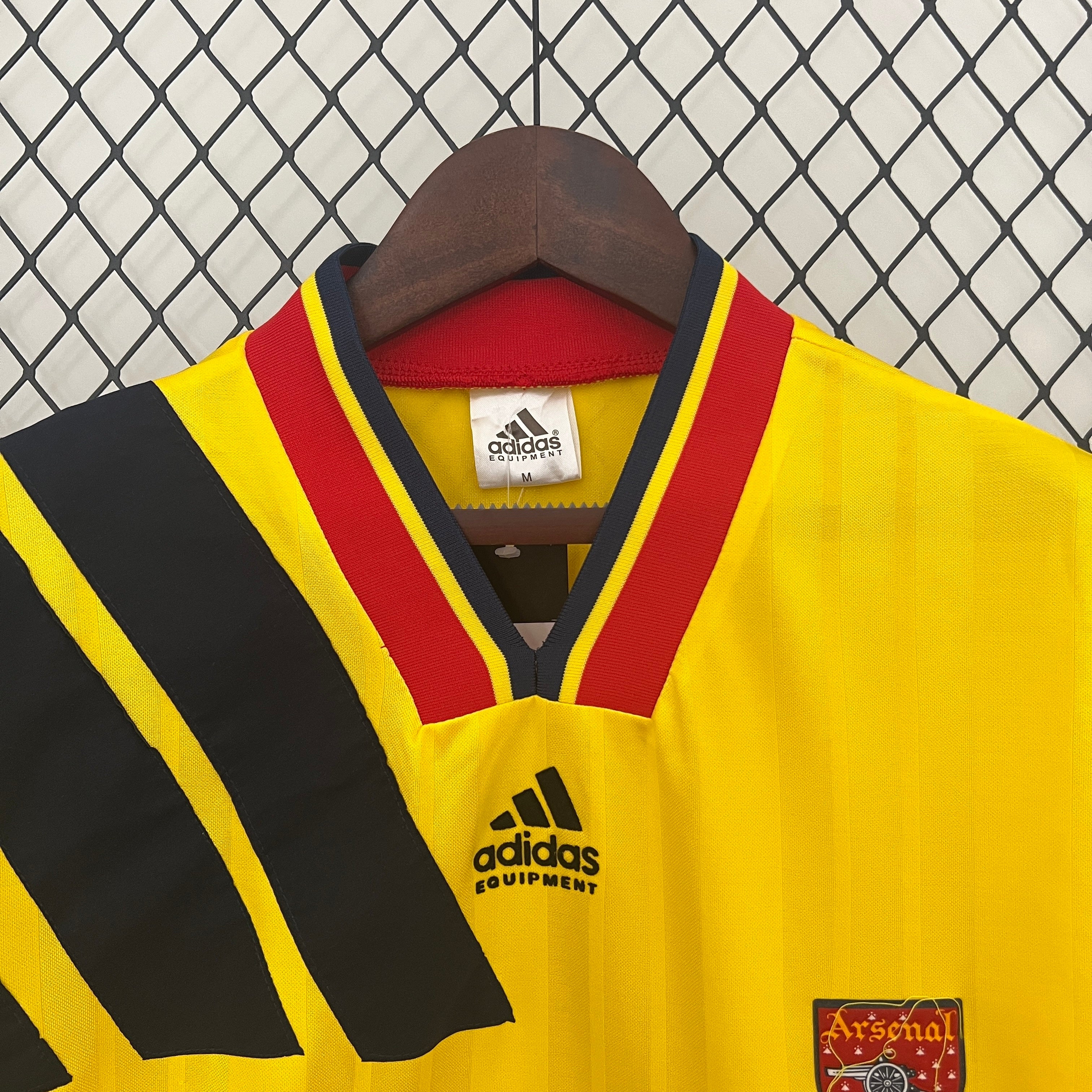 1990s Arsenal Retro Football Shirt | Yellow Black Home