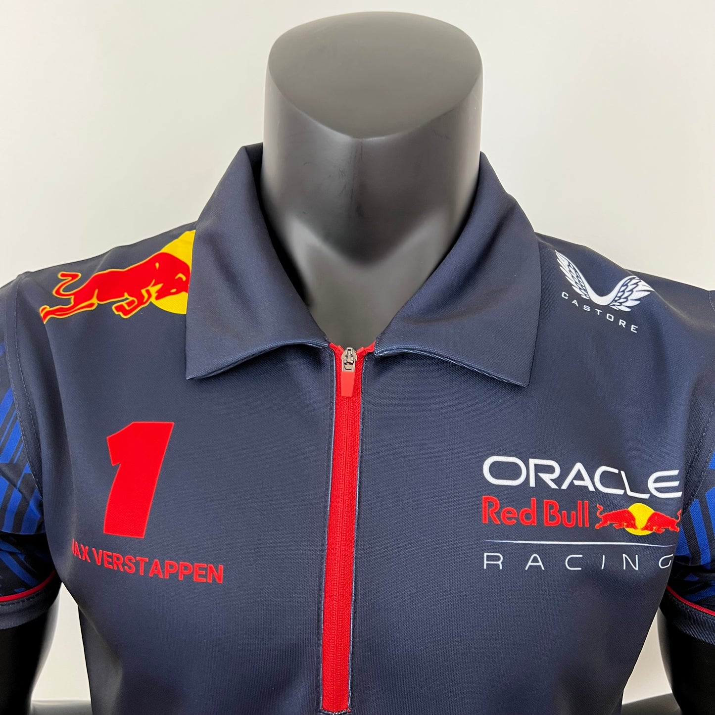 Red Bull Racing F1 2023 Player Fit Polo – Max Verstappen #1 | Navy Blue