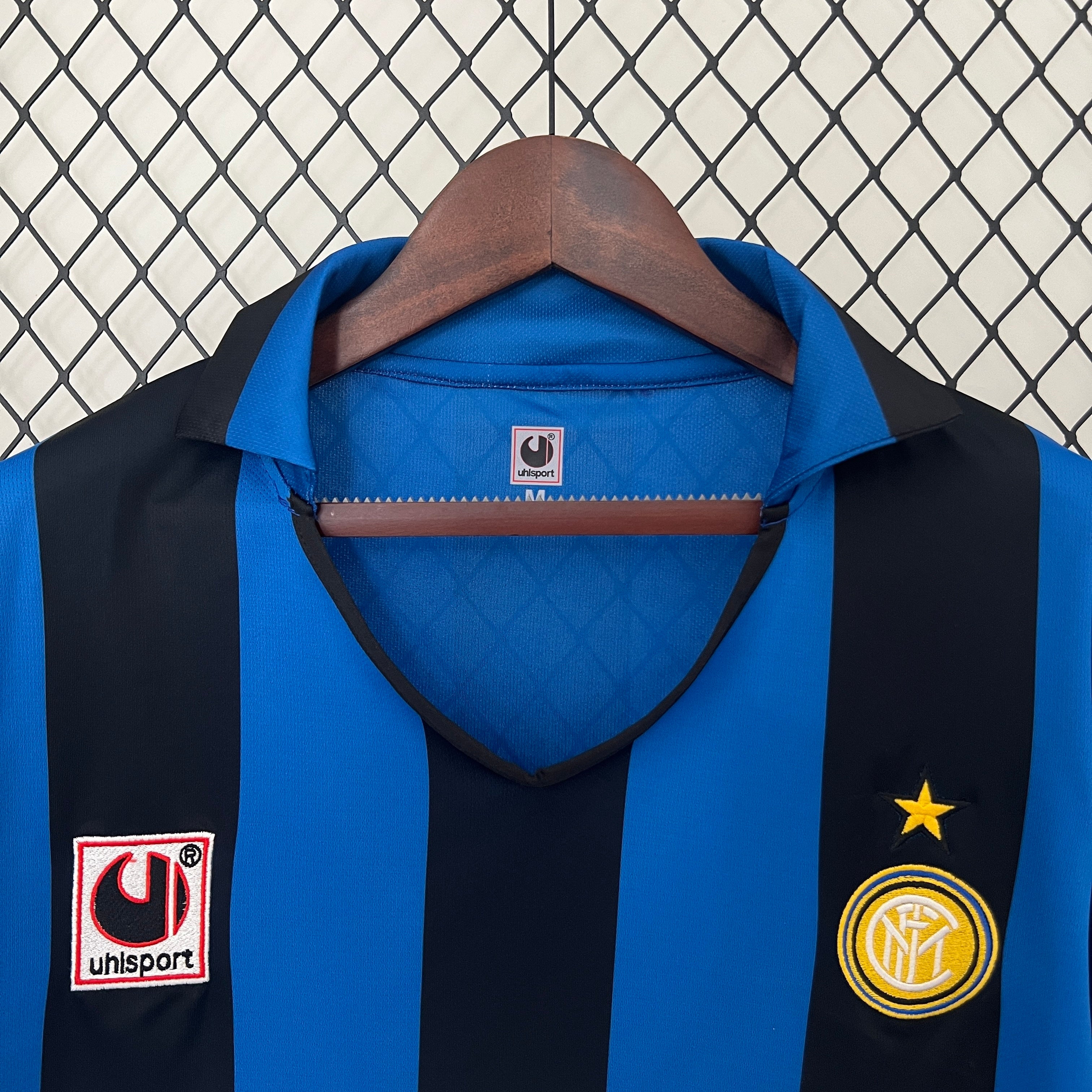 1980s Inter Milan Retro Football Shirt | Blue Black Home