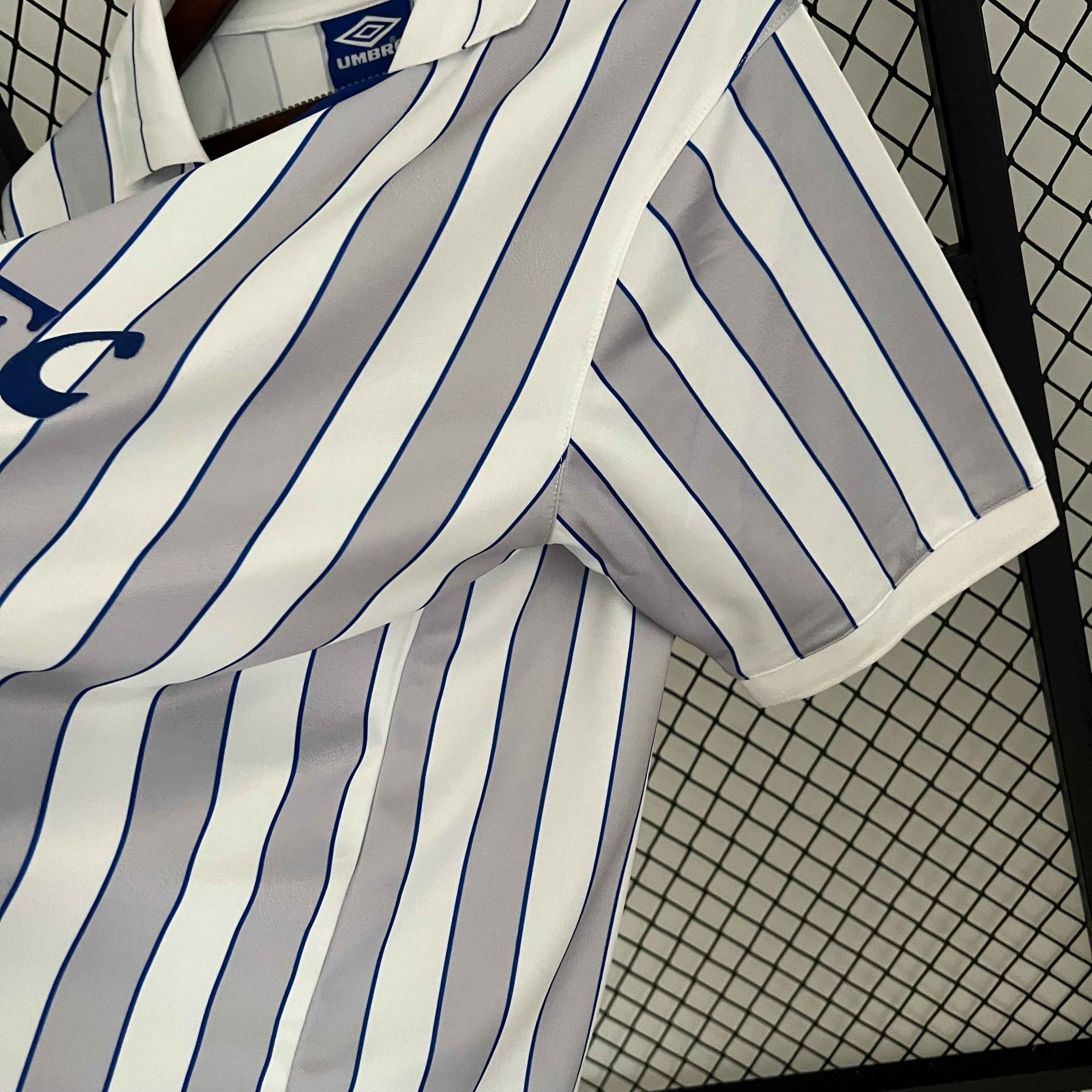1990s Umbro Retro Football Shirt | White Blue Home