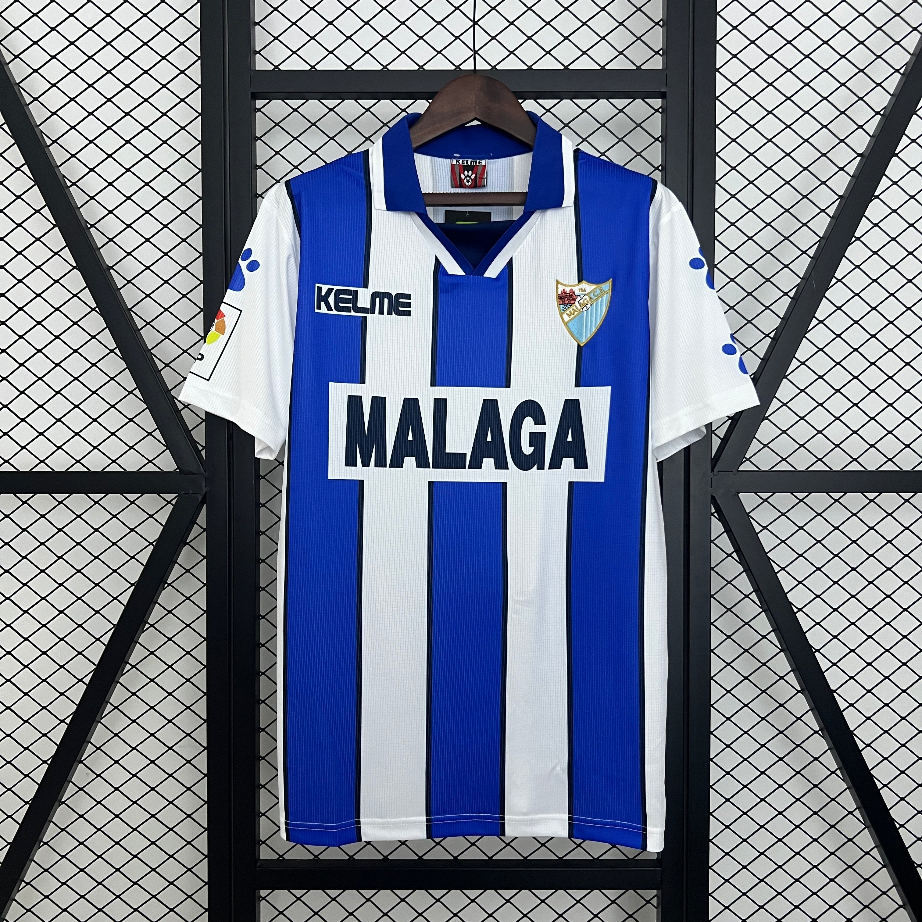 1990s Malaga Retro Football Shirt | Blue White Home