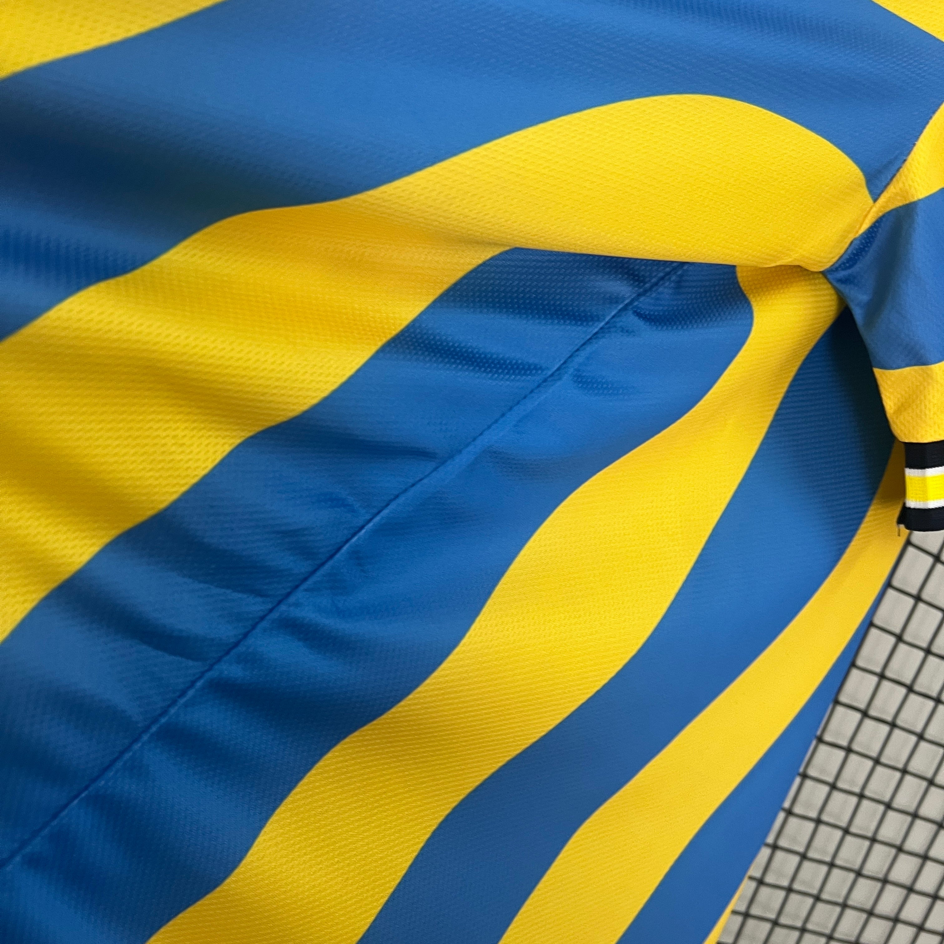 1990s Malaga Retro Football Shirt | Yellow Blue Home