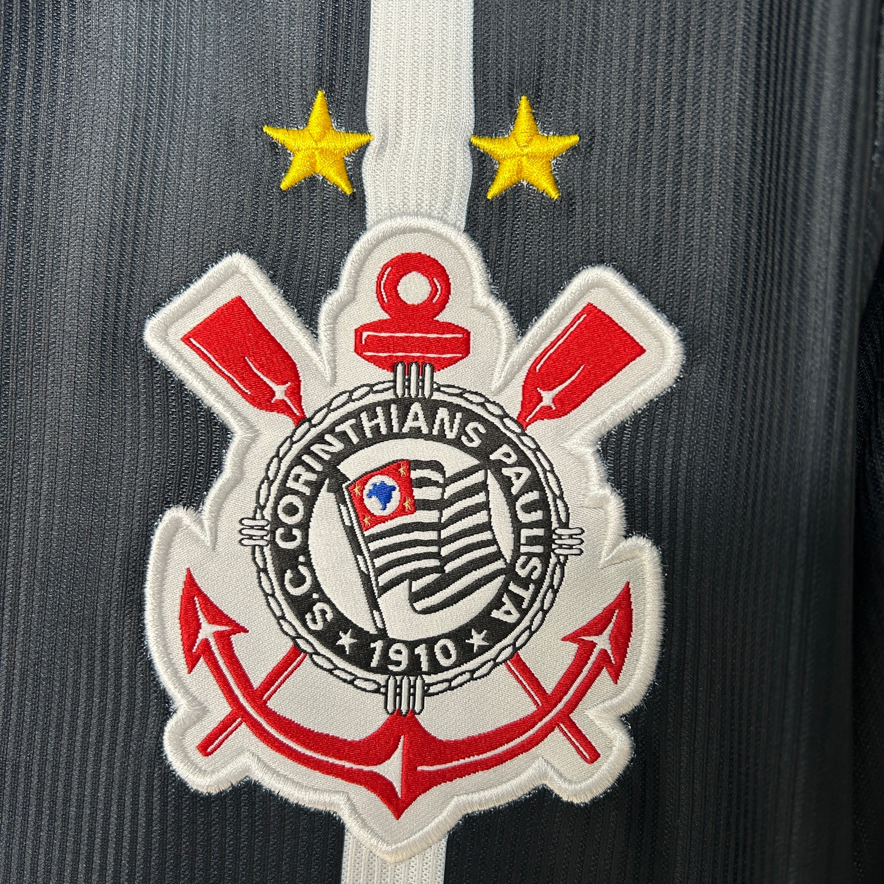 1990s Corinthians Retro Football Shirt | Black White Home