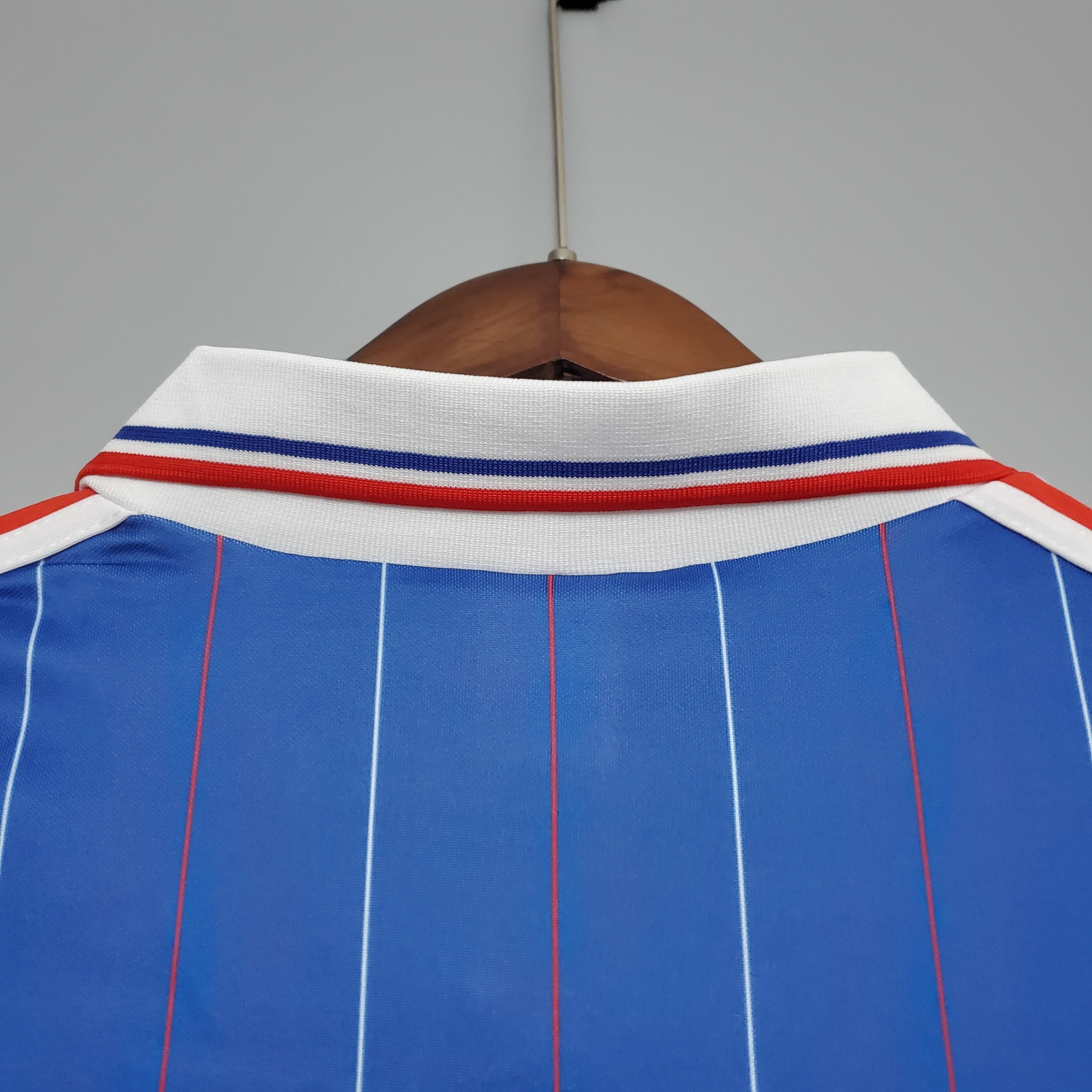 1980s France Retro Football Shirt | Blue White Home