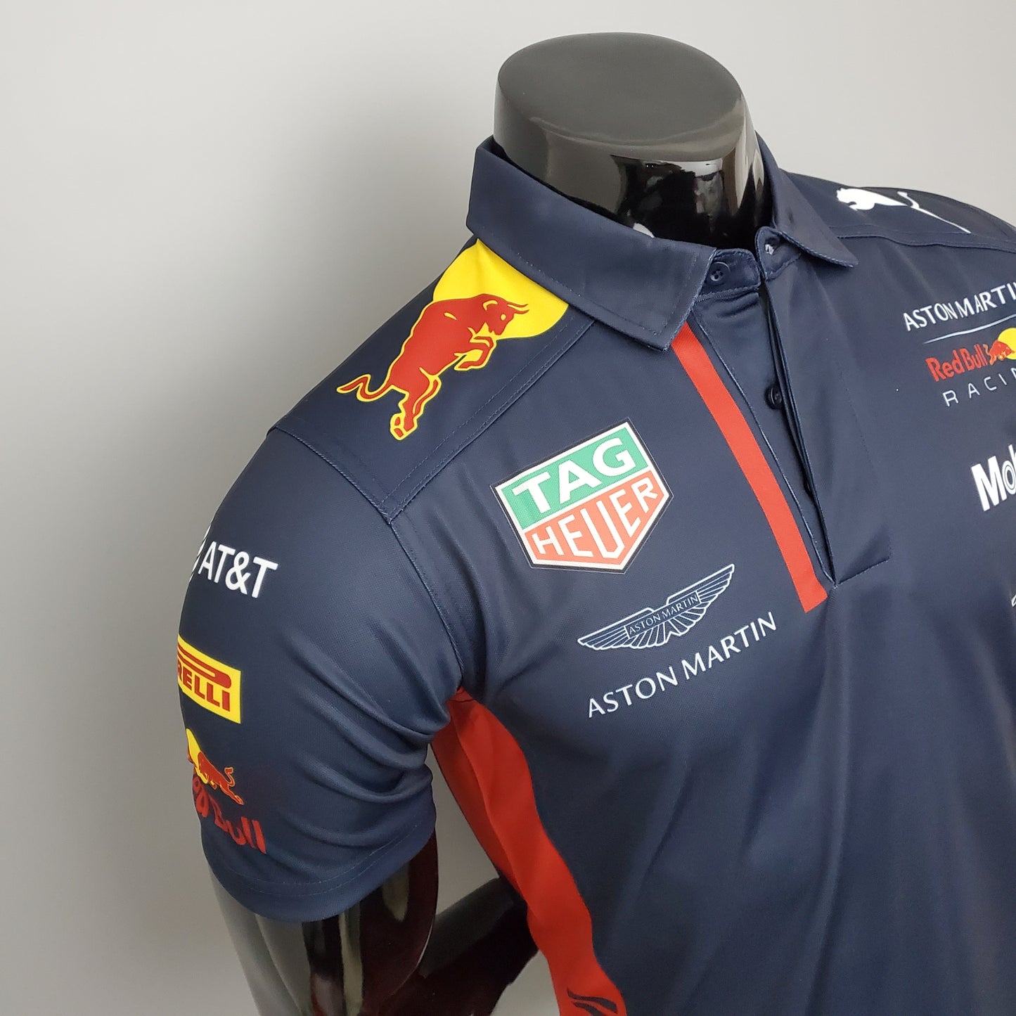 Red Bull Racing F1 2025 Polo – Player Fit Mobil1 | Navy Blue