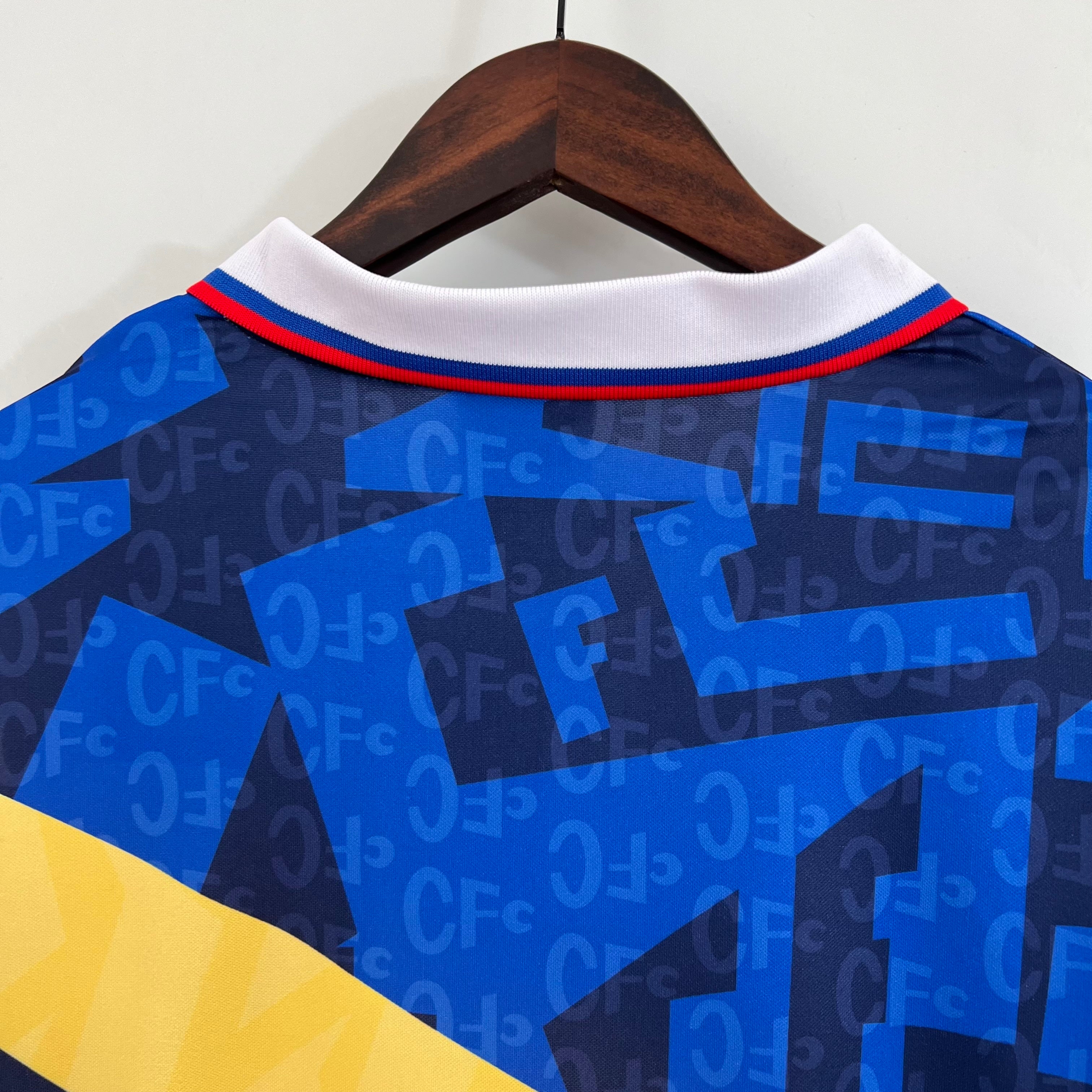 1990s Chelsea Retro Football Shirt | Dark Blue Yellow Home
