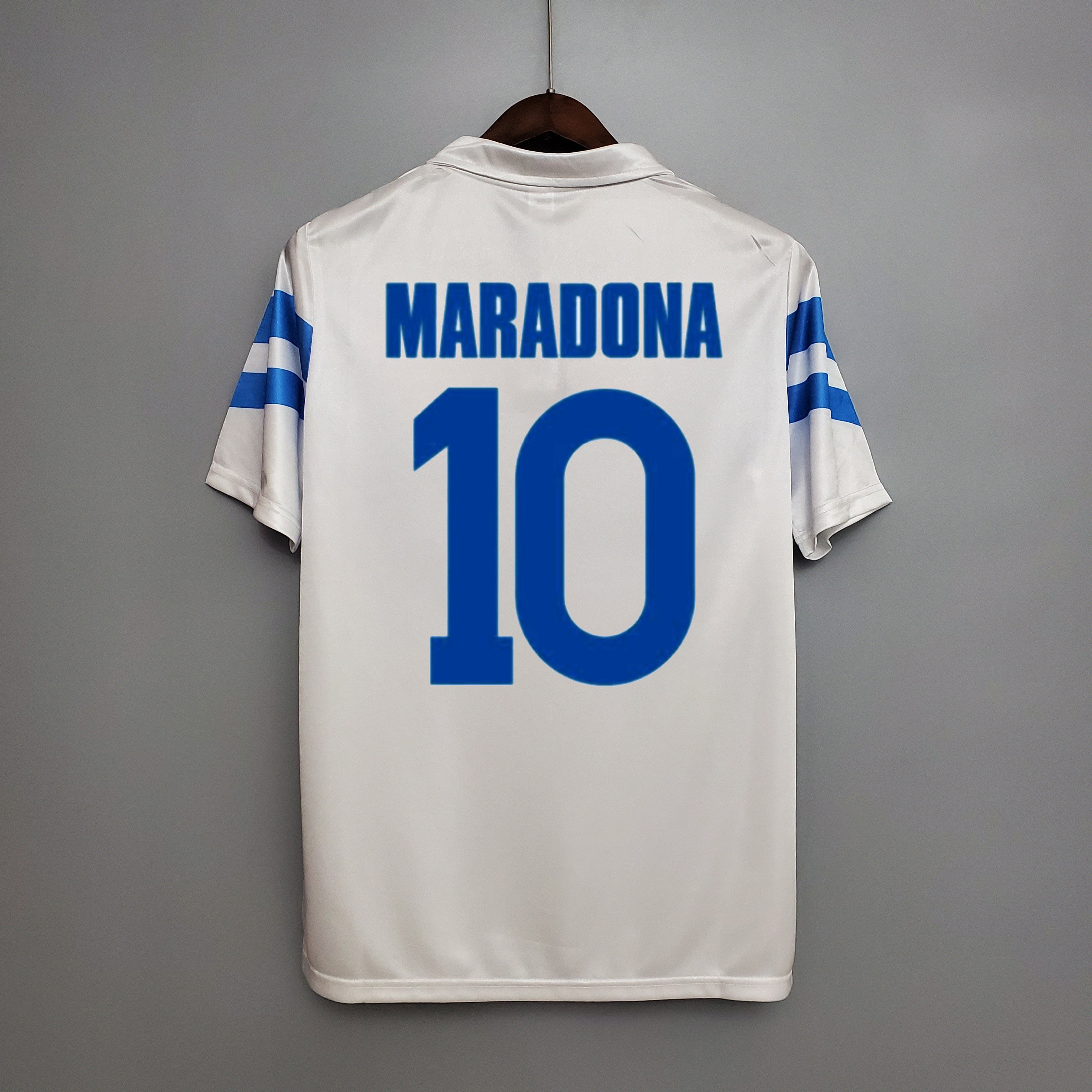 1980s Retro Football Shirt | White Blue Home