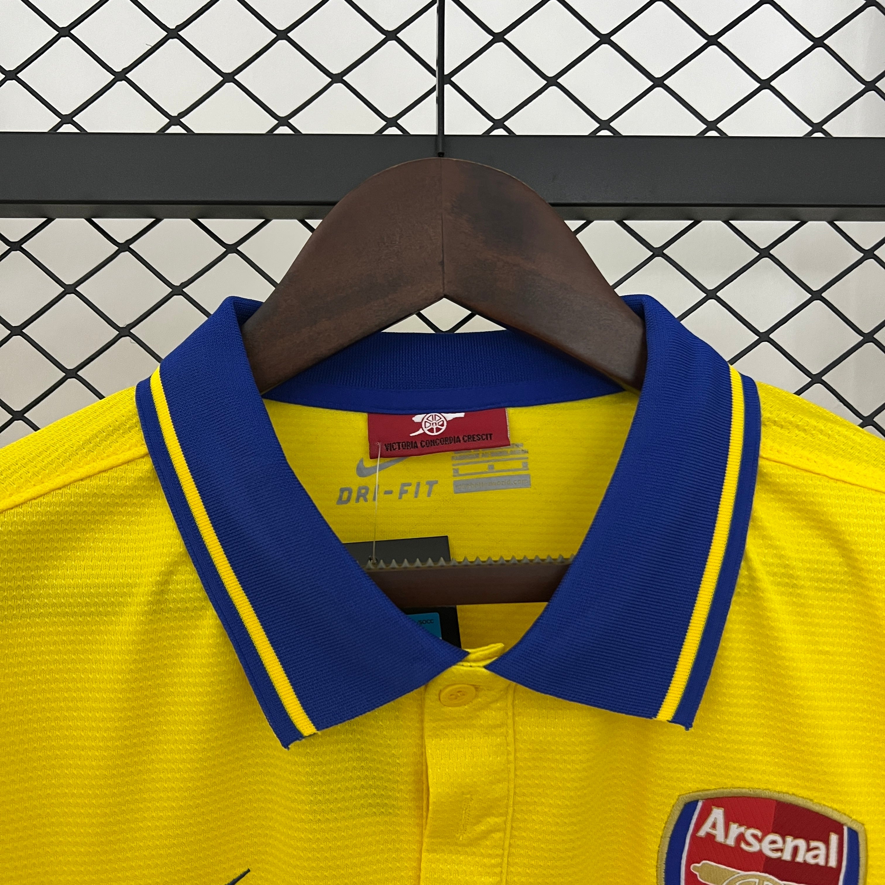 2010s Arsenal Retro Football Shirt | Yellow Blue Away
