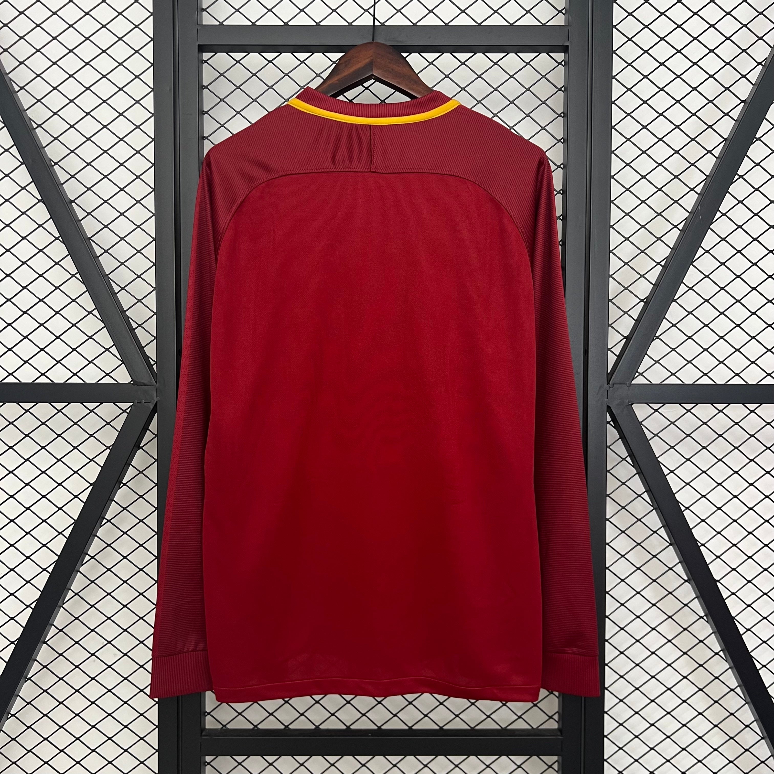 2010s AS Roma Retro Football Shirt | Red Yellow Home