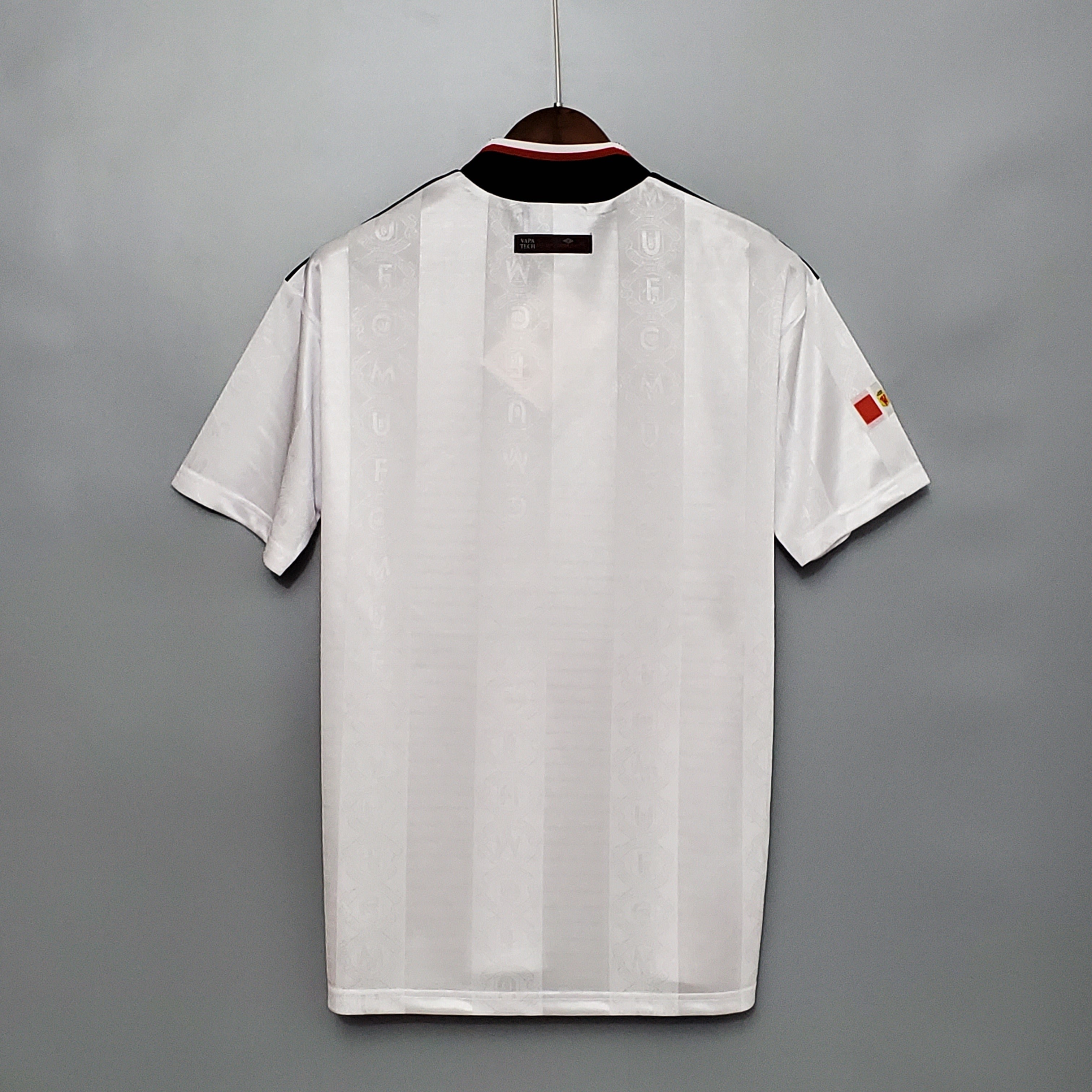 1990s Manchester United Retro Football Shirt | White Black Red Home