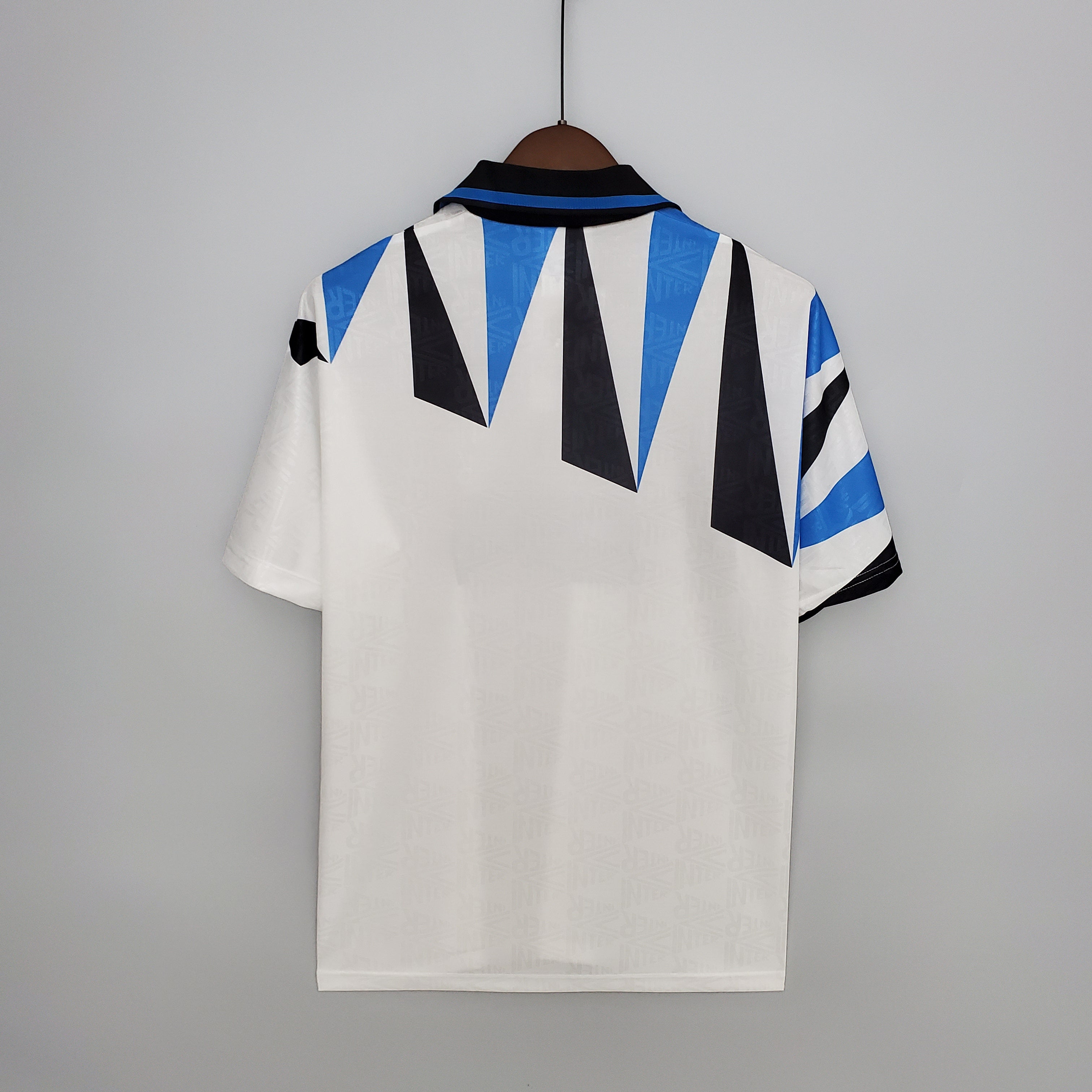 1990s Inter Milan Retro Football Shirt | White Black Blue Home