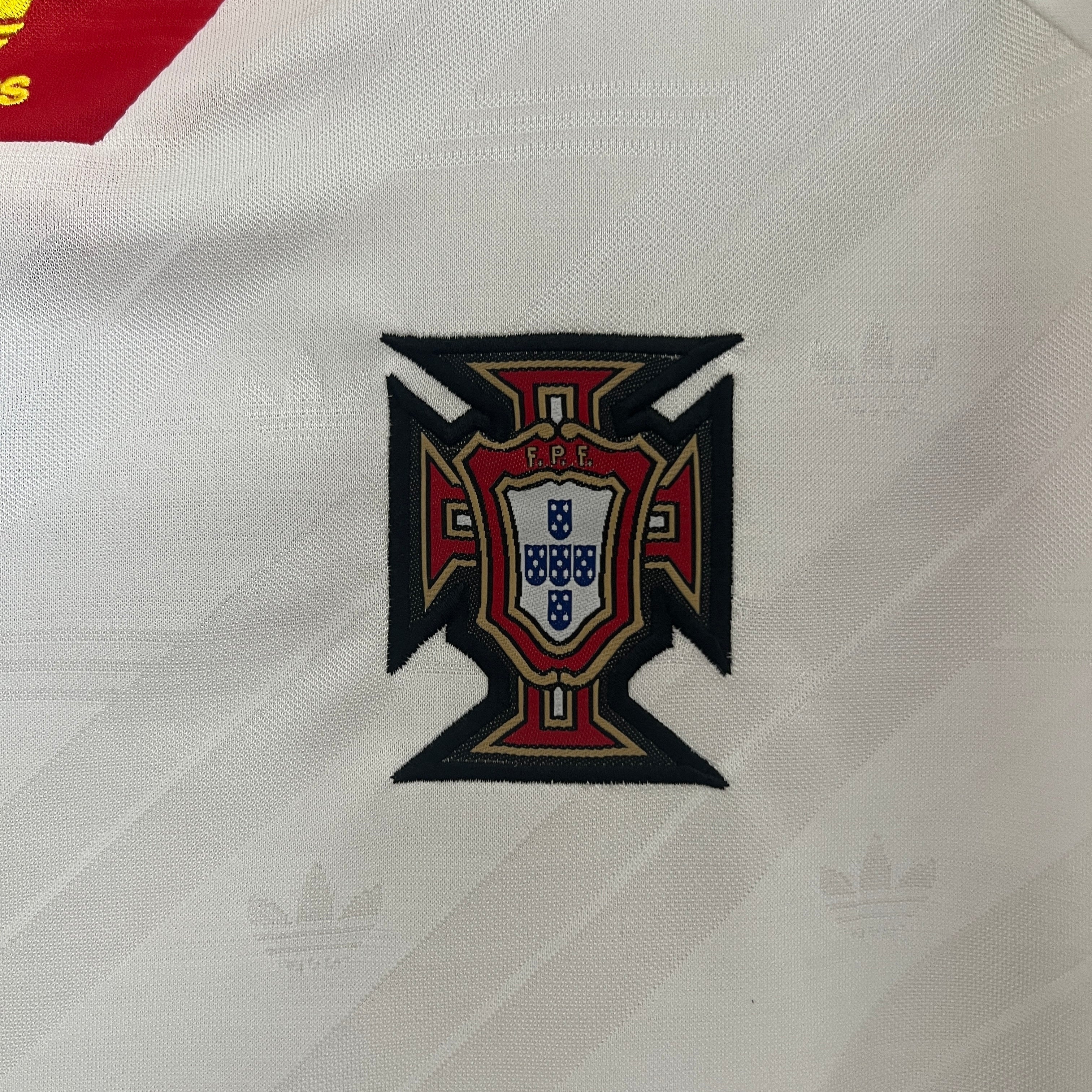 1990s Portugal Retro Football Shirt | White Red Home