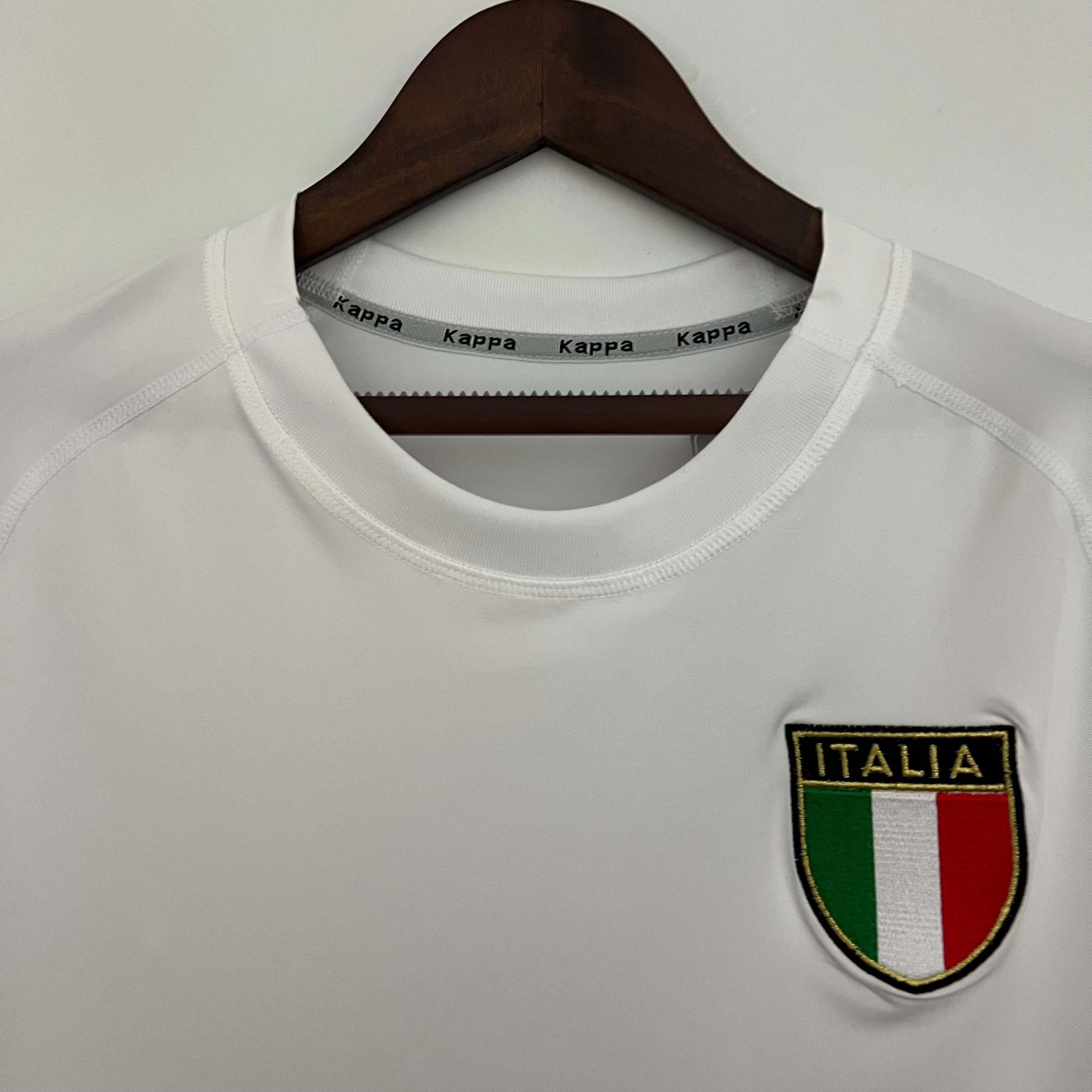 1990s Italy Retro Football Shirt | White Green Home