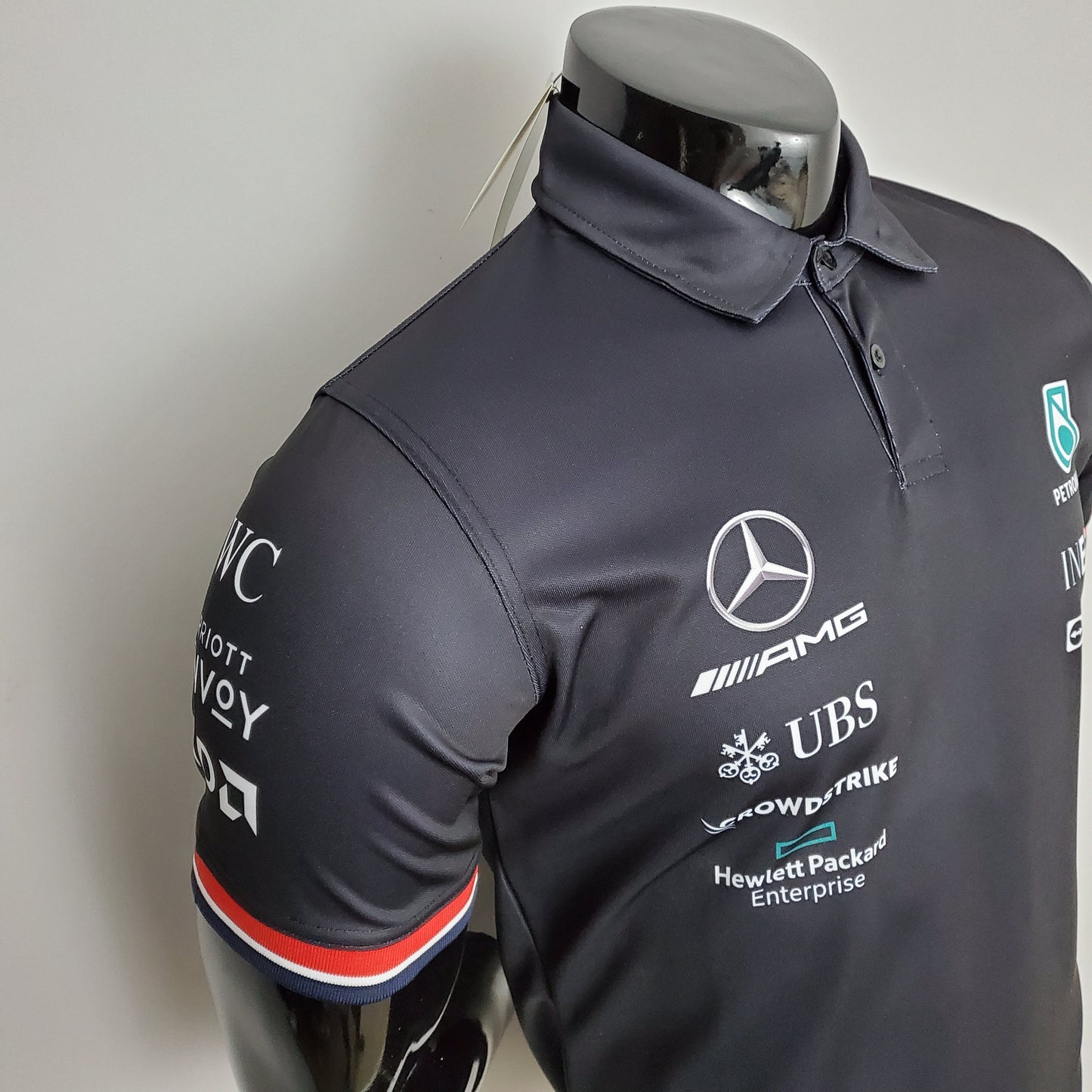 Mercedes F1 2023 Polo – Player Fit | Dark Grey