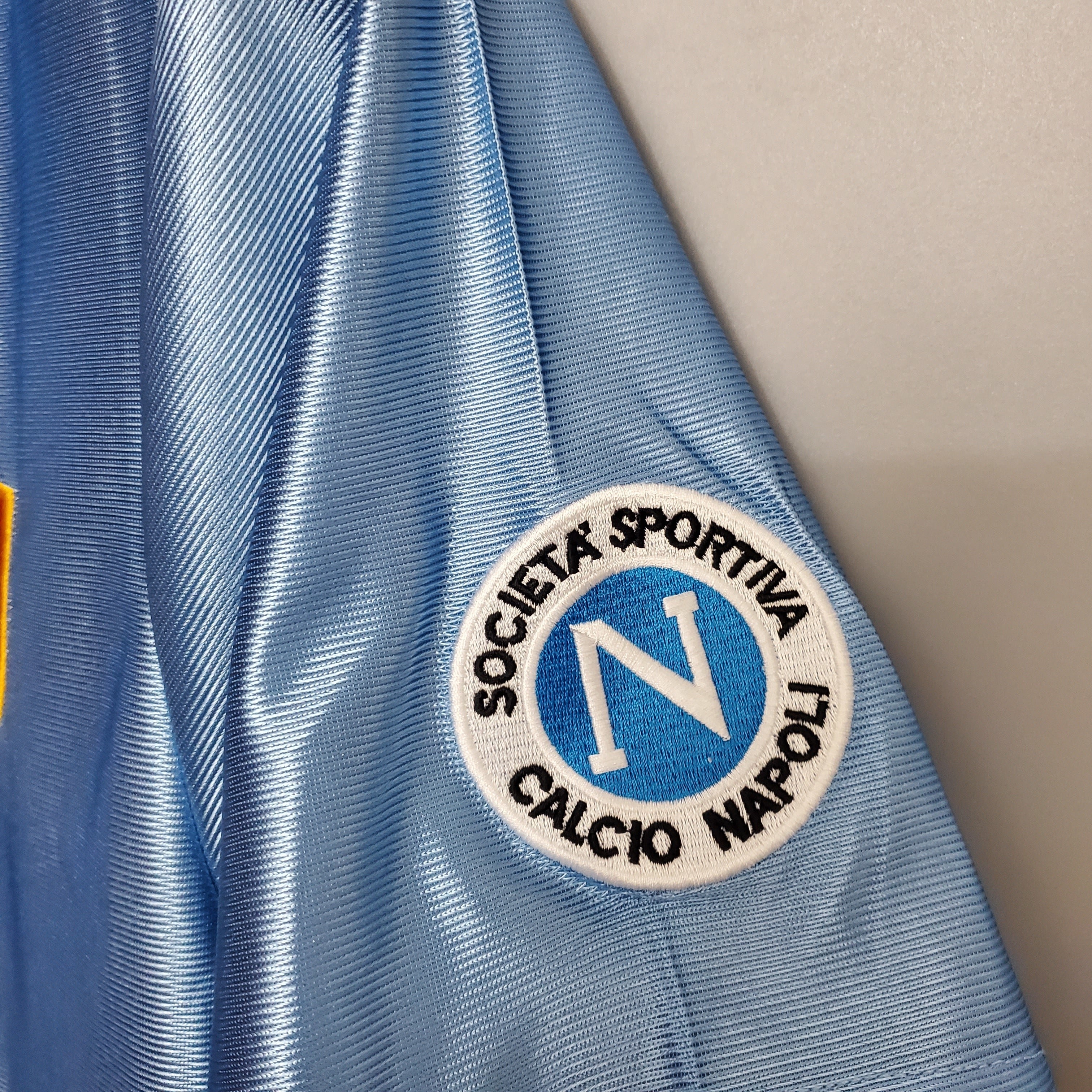 1980s Napoli Retro Football Shirt | Sky Blue White Home