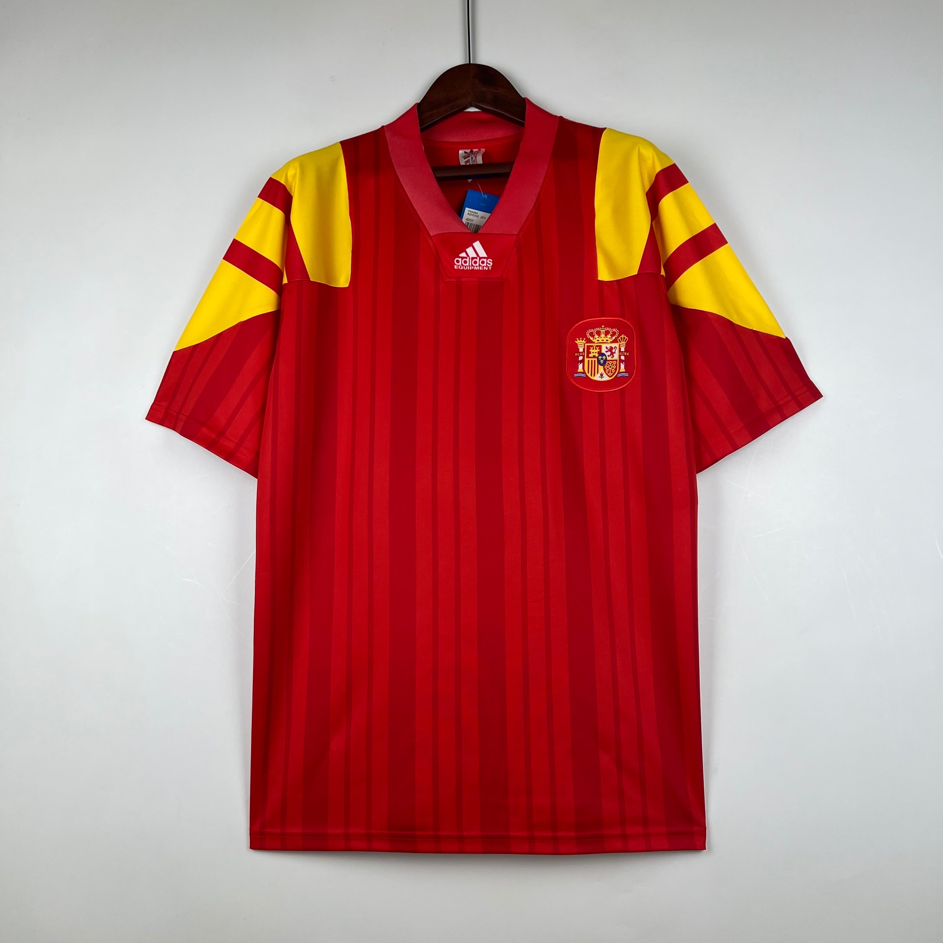 1990s Spain Retro Football Shirt | Red Yellow Home