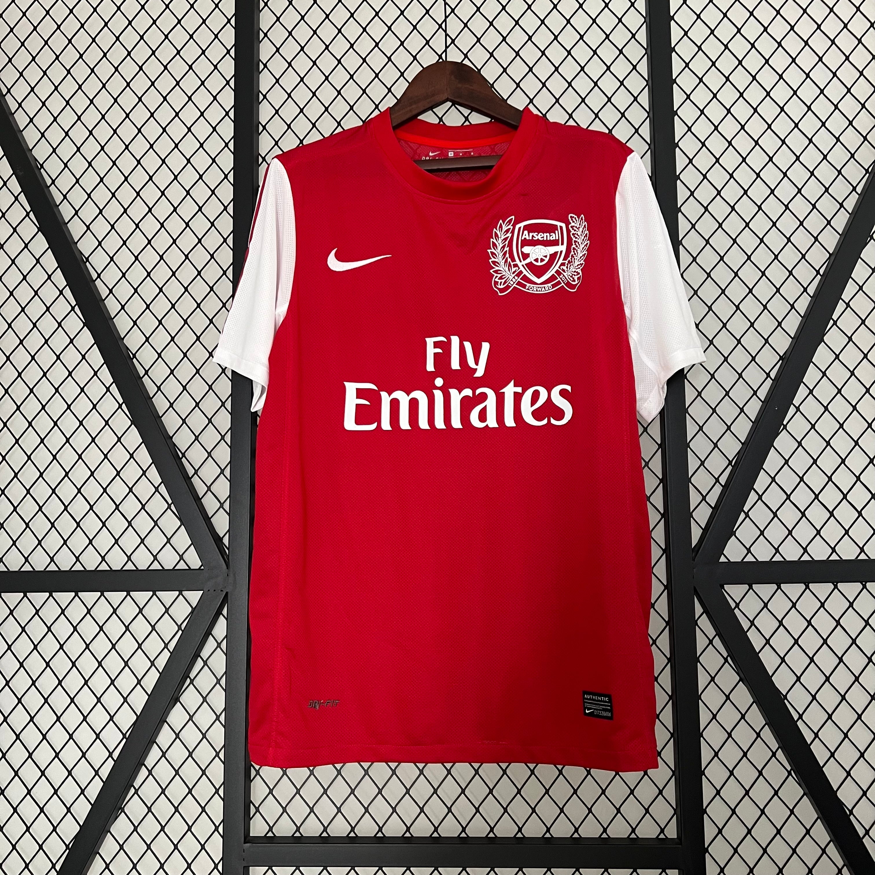2010s Arsenal Retro Football Shirt | Red White Home