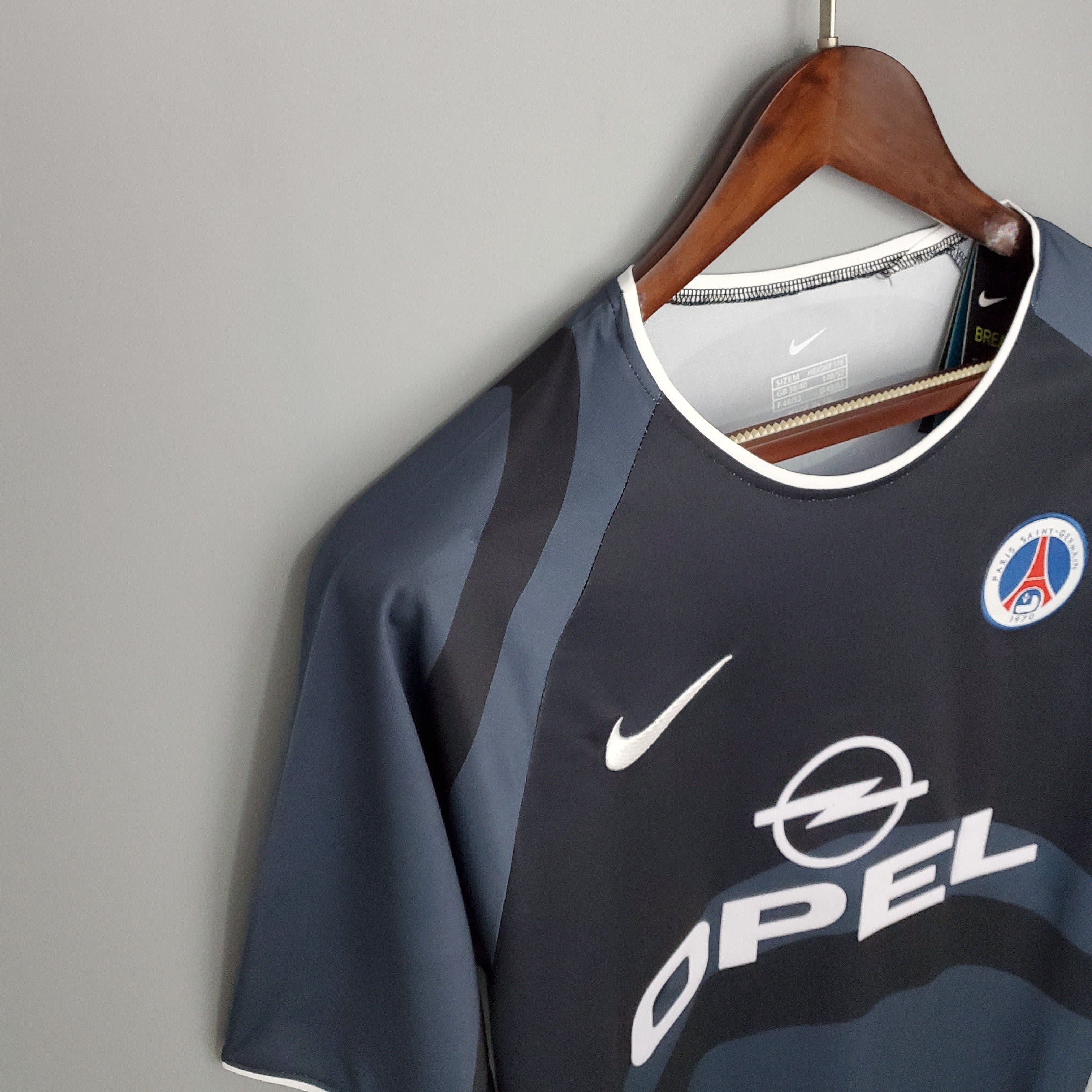 1990s Paris Saint-Germain Retro Football Shirt | Dark Gray Black Home