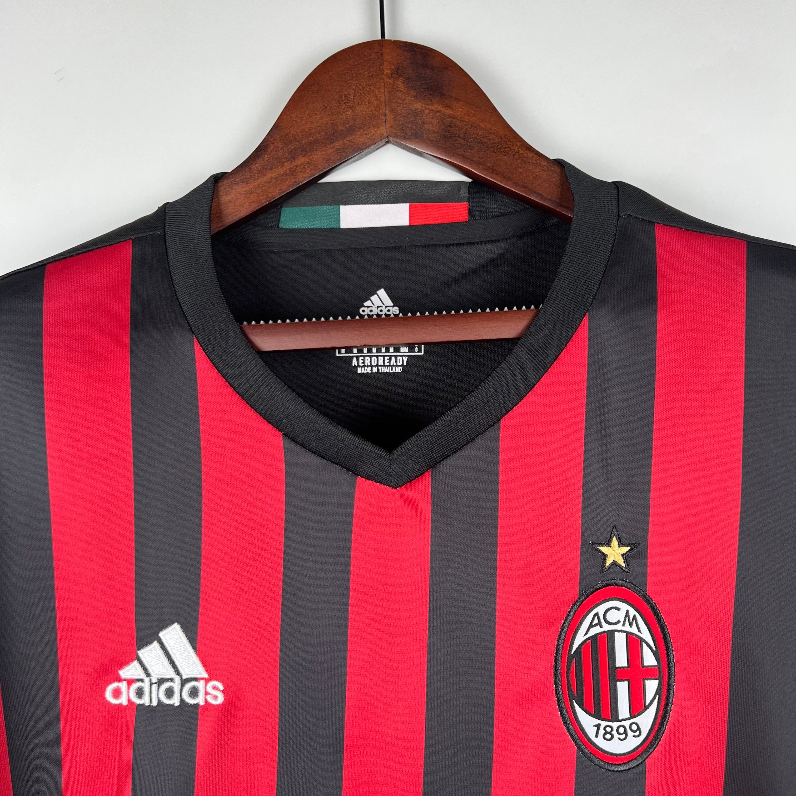2010s AC Milan Retro Football Shirt | Red Black Home
