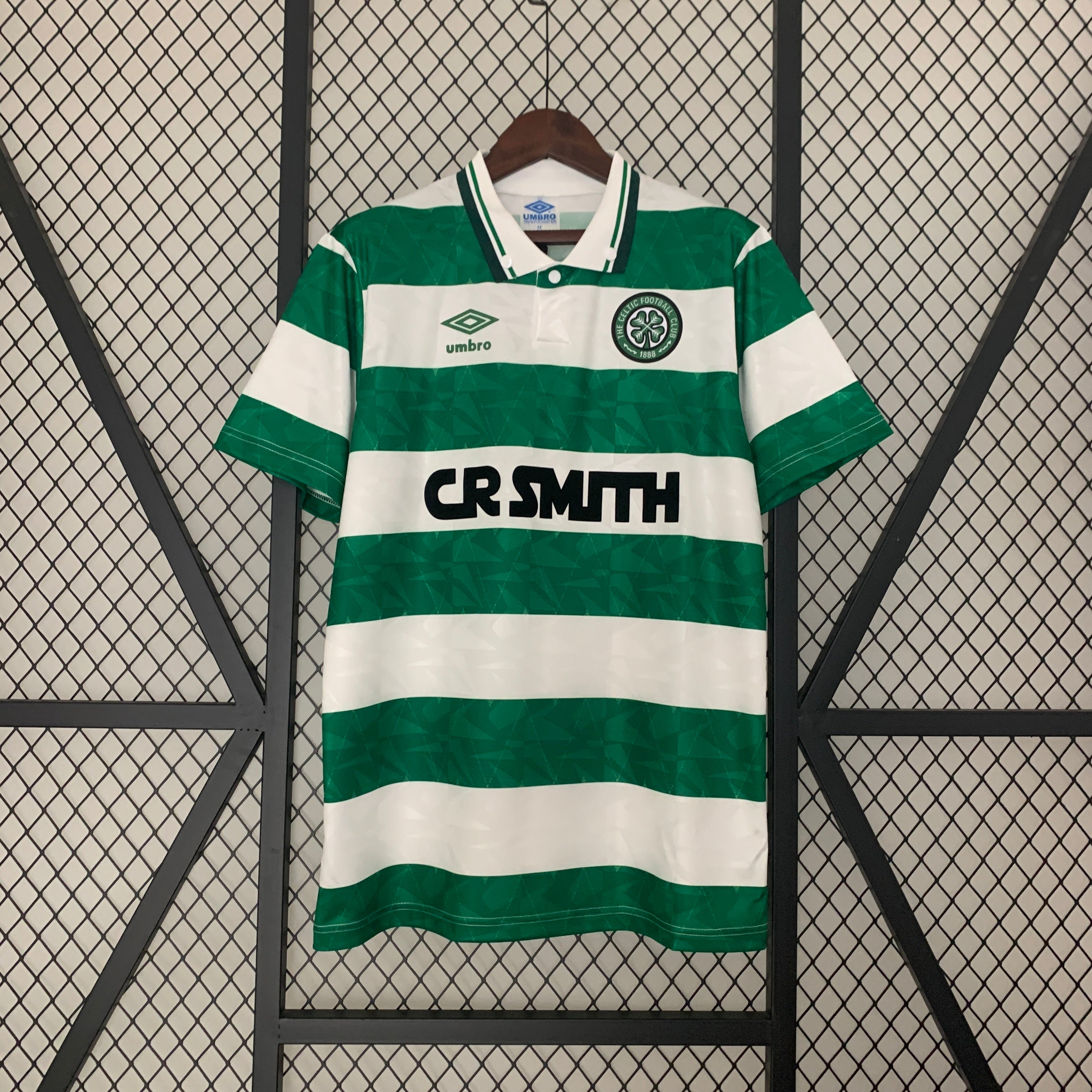 1990s Celtic Retro Football Shirt | Green White Home