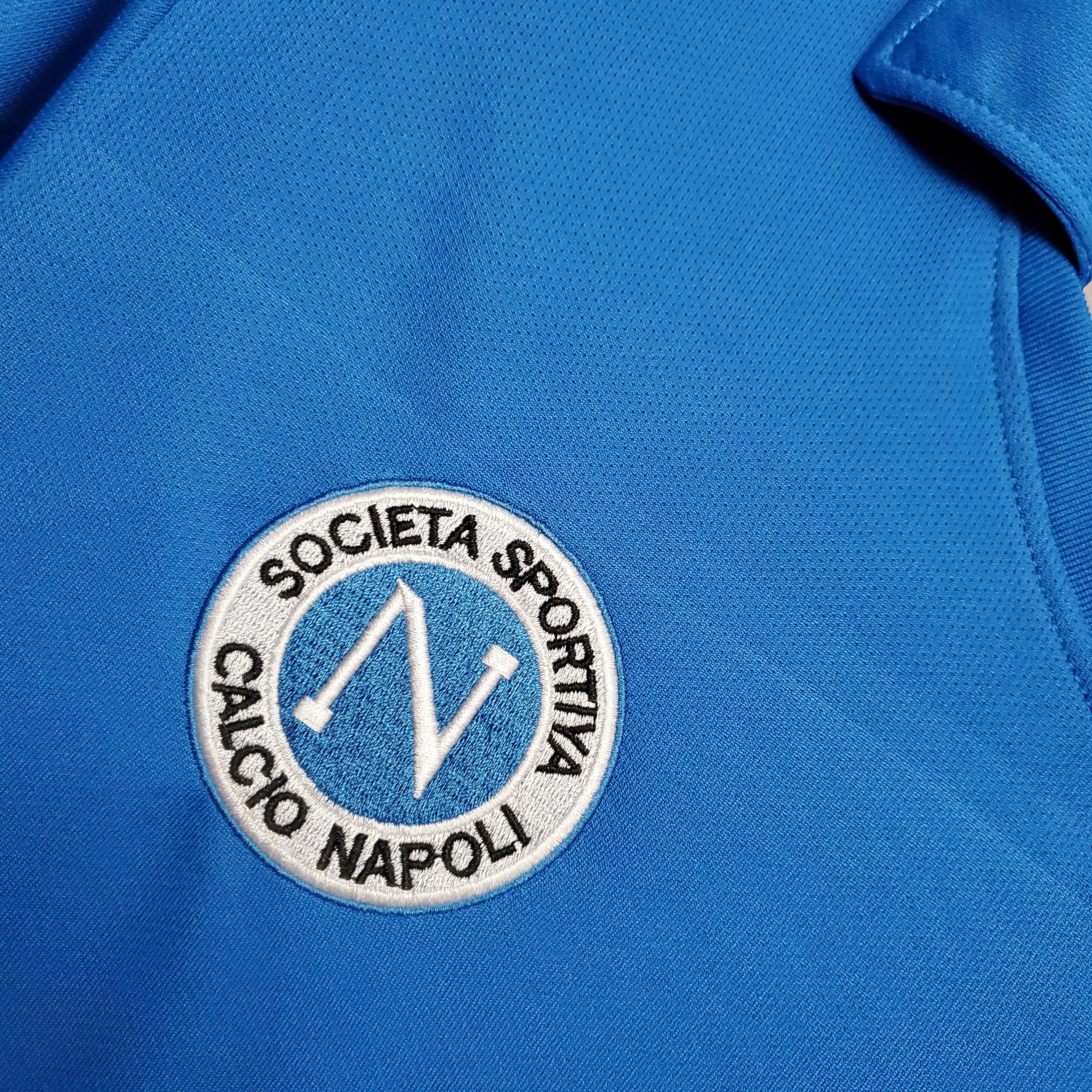 1980s Napoli Retro Football Shirt | Blue White Home