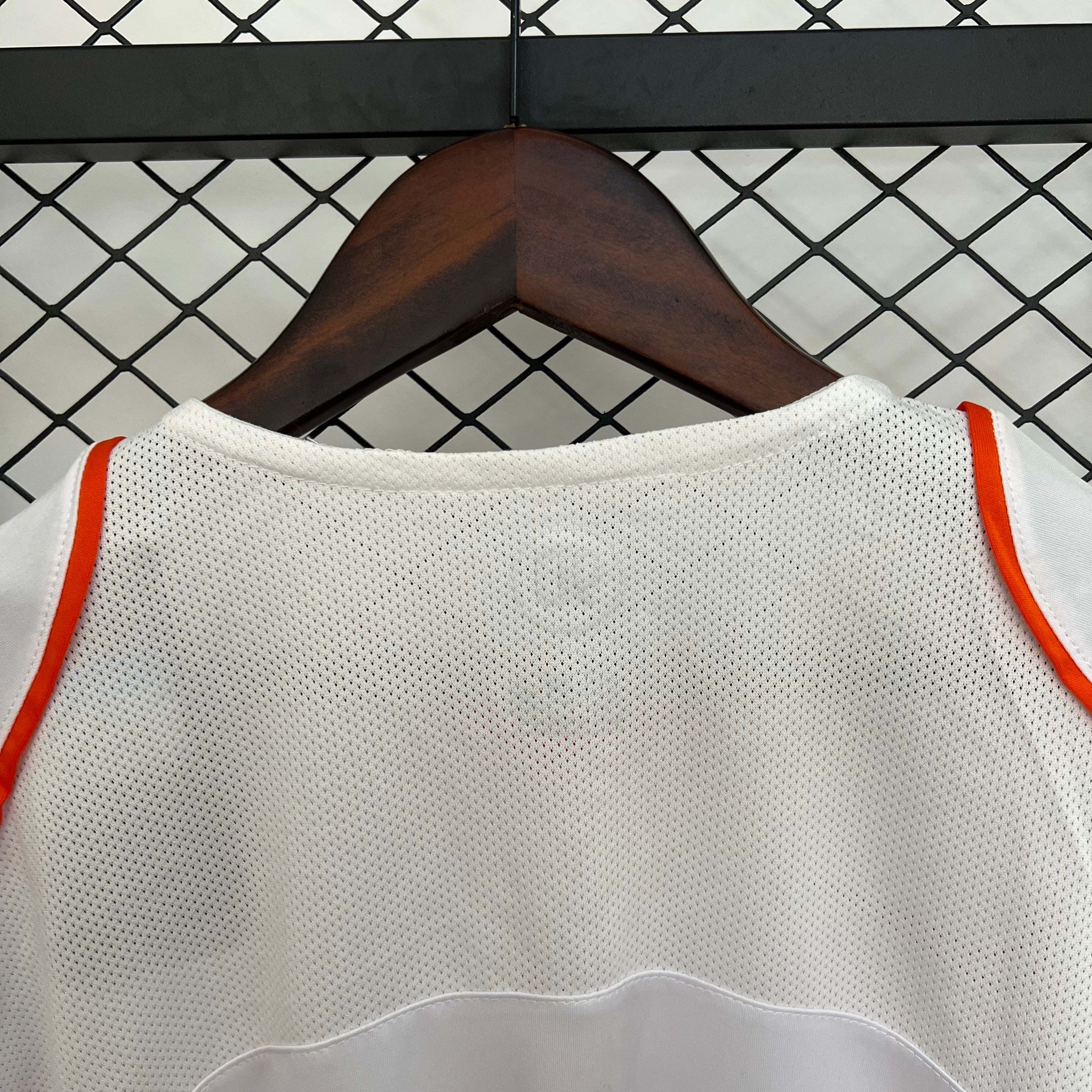 2000s Netherlands Retro Football Shirt | White Orange Home