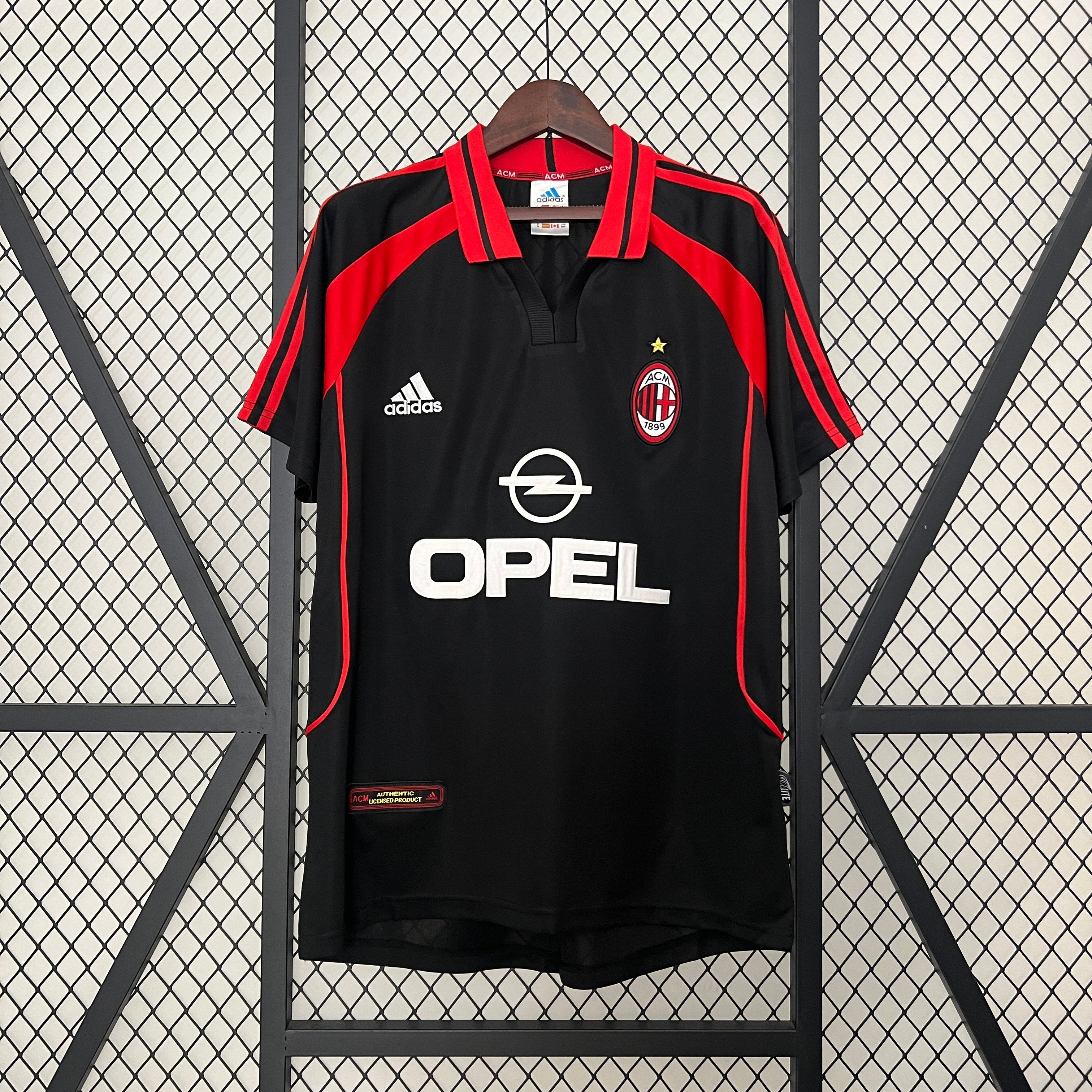 1990s AC Milan Retro Football Shirt | Black Red Home
