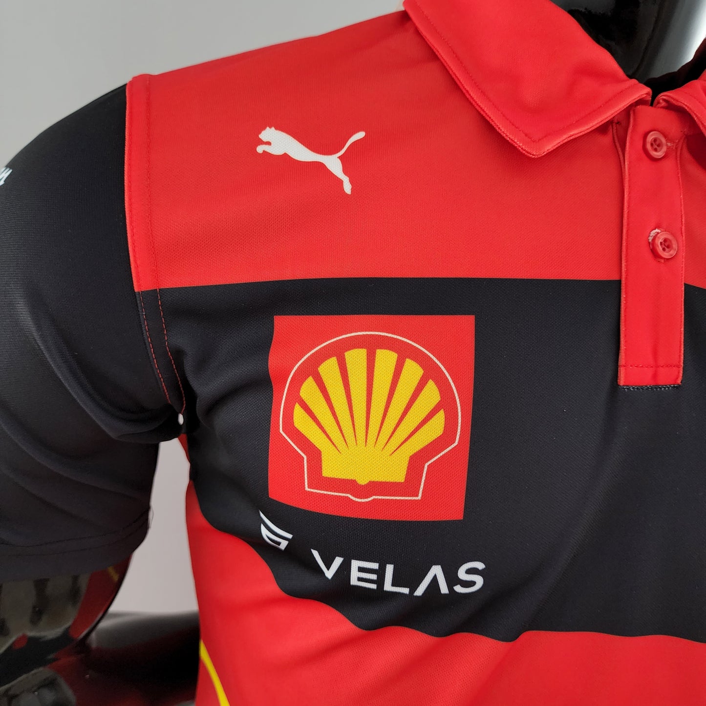 Ferrari F1 2023 Polo – Player Fit – Carlos Sainz #55 | Red Black