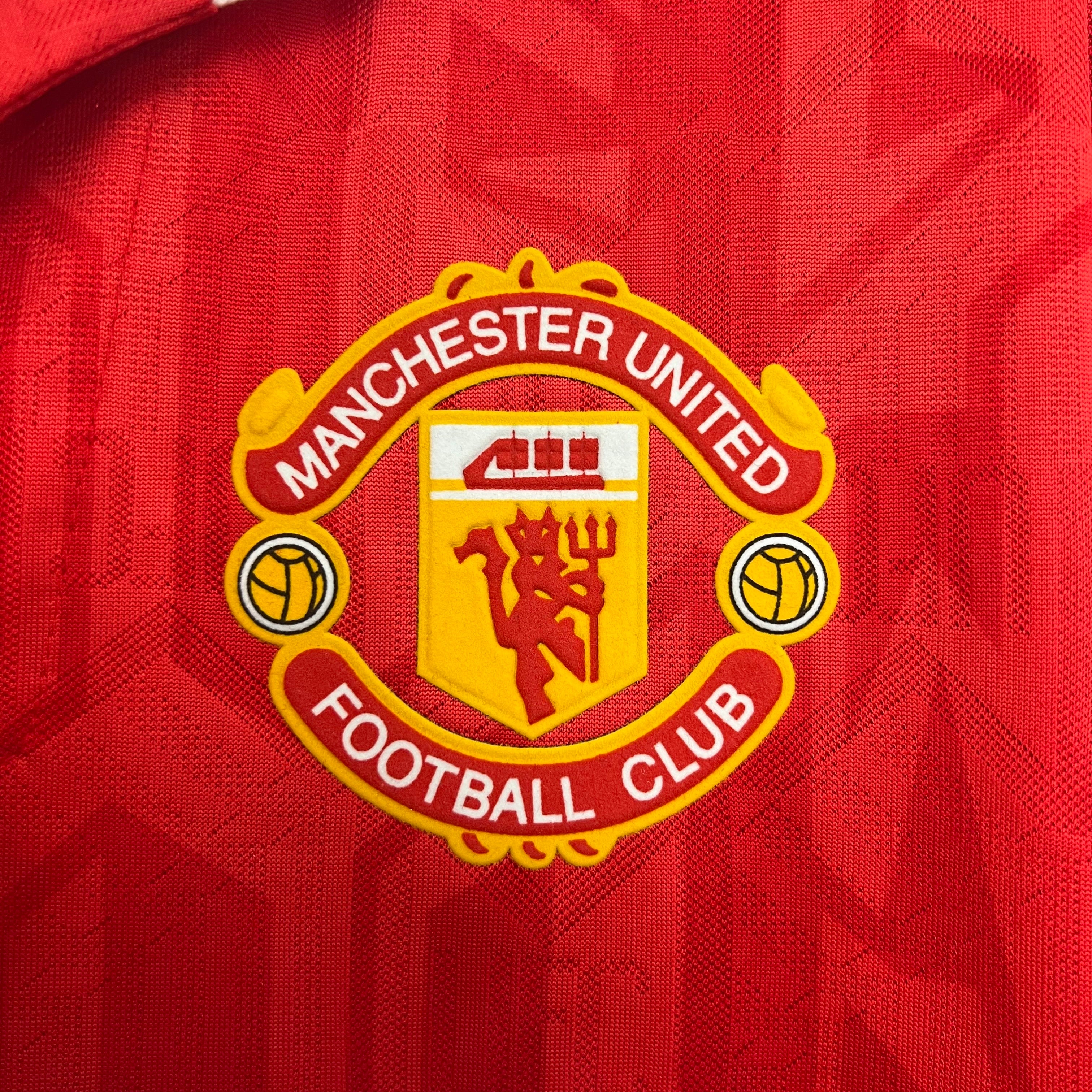 1990s Manchester United Retro Football Shirt | Red White Home