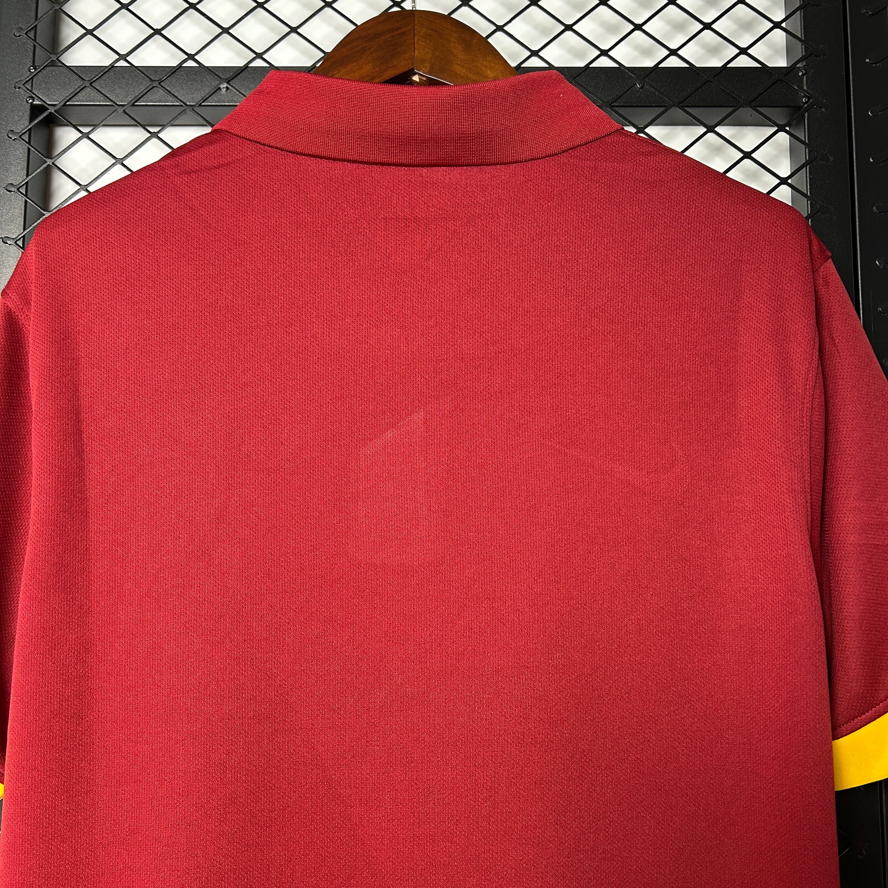 2000s AS Roma Retro Football Shirt | Red Yellow Home