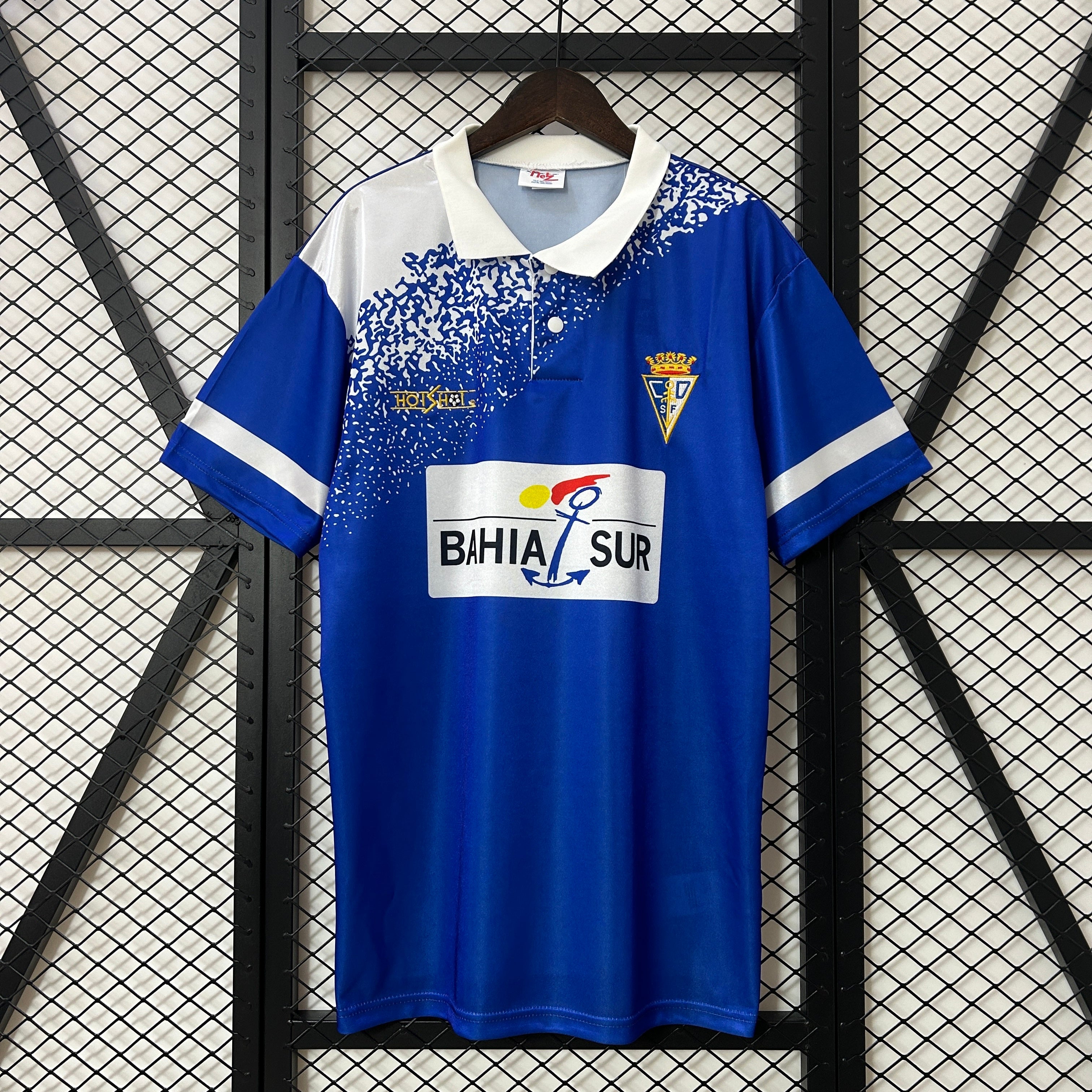 1990s Cadiz Retro Football Shirt | Blue White Home