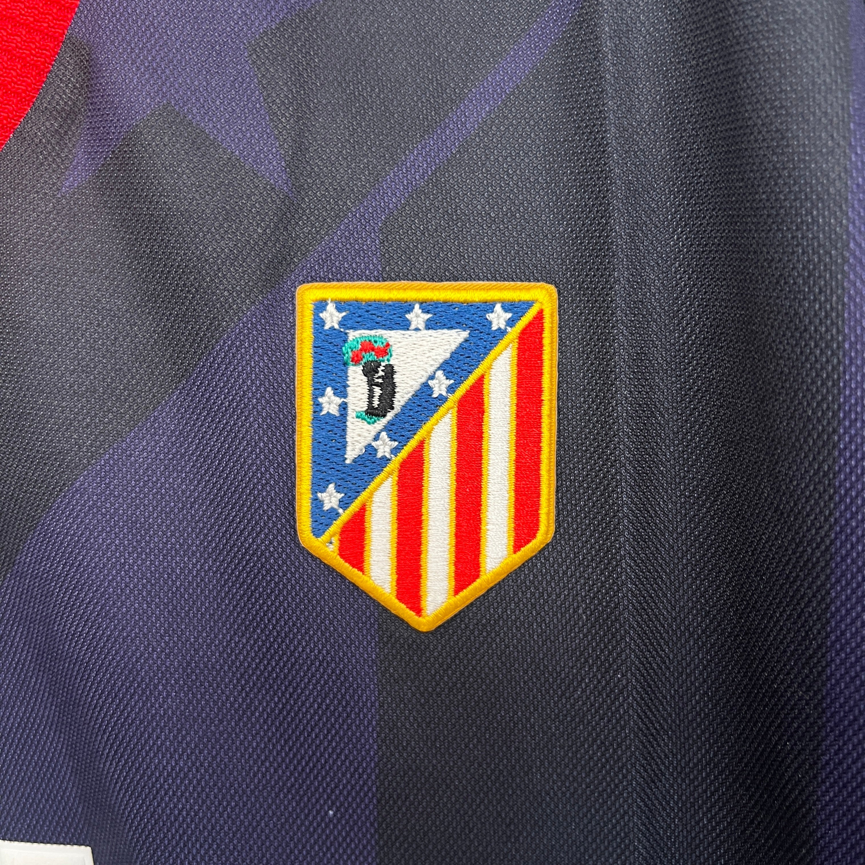 1990s Atletico Madrid Retro Football Shirt | Navy Red Home