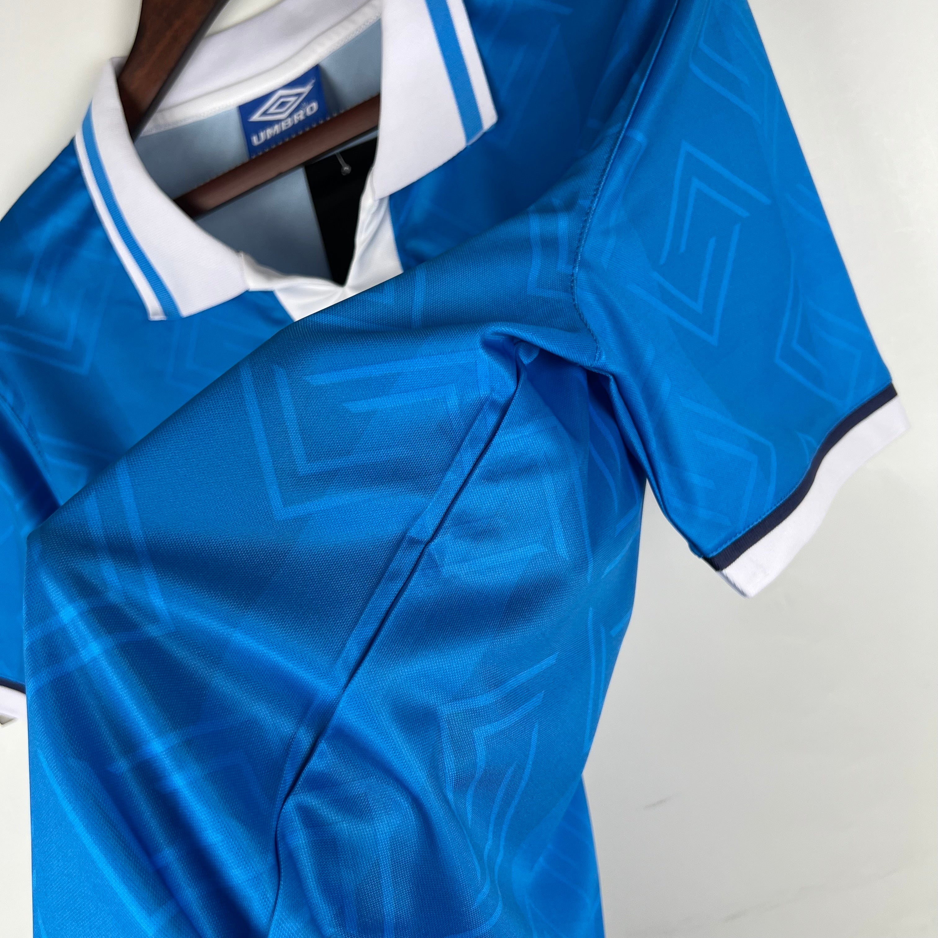 1990s Napoli Retro Football Shirt | Blue White Home