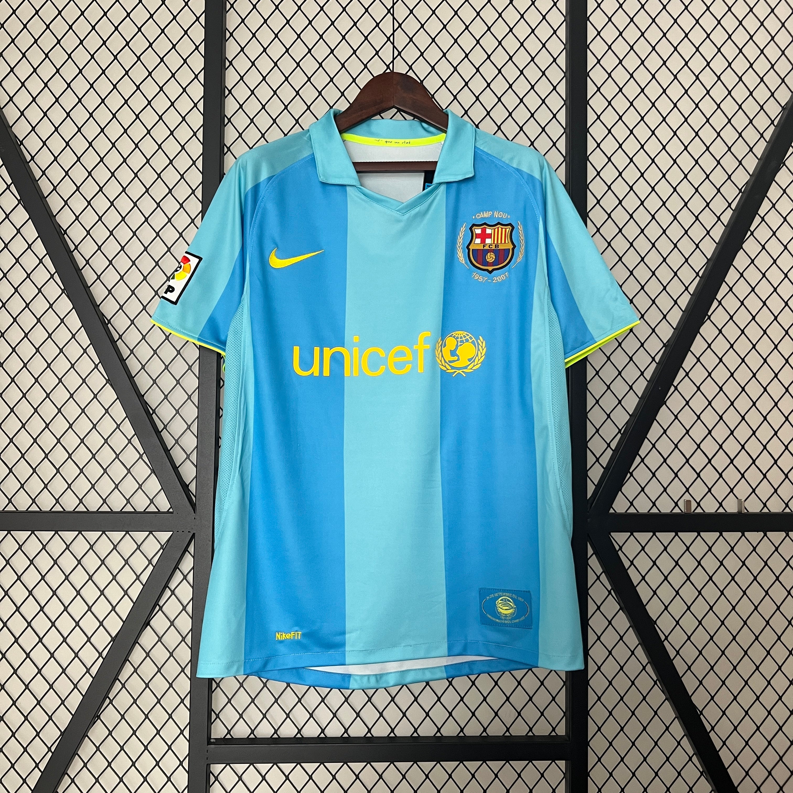 2000s Barcelona Retro Football Shirt | Sky Blue Blue Home