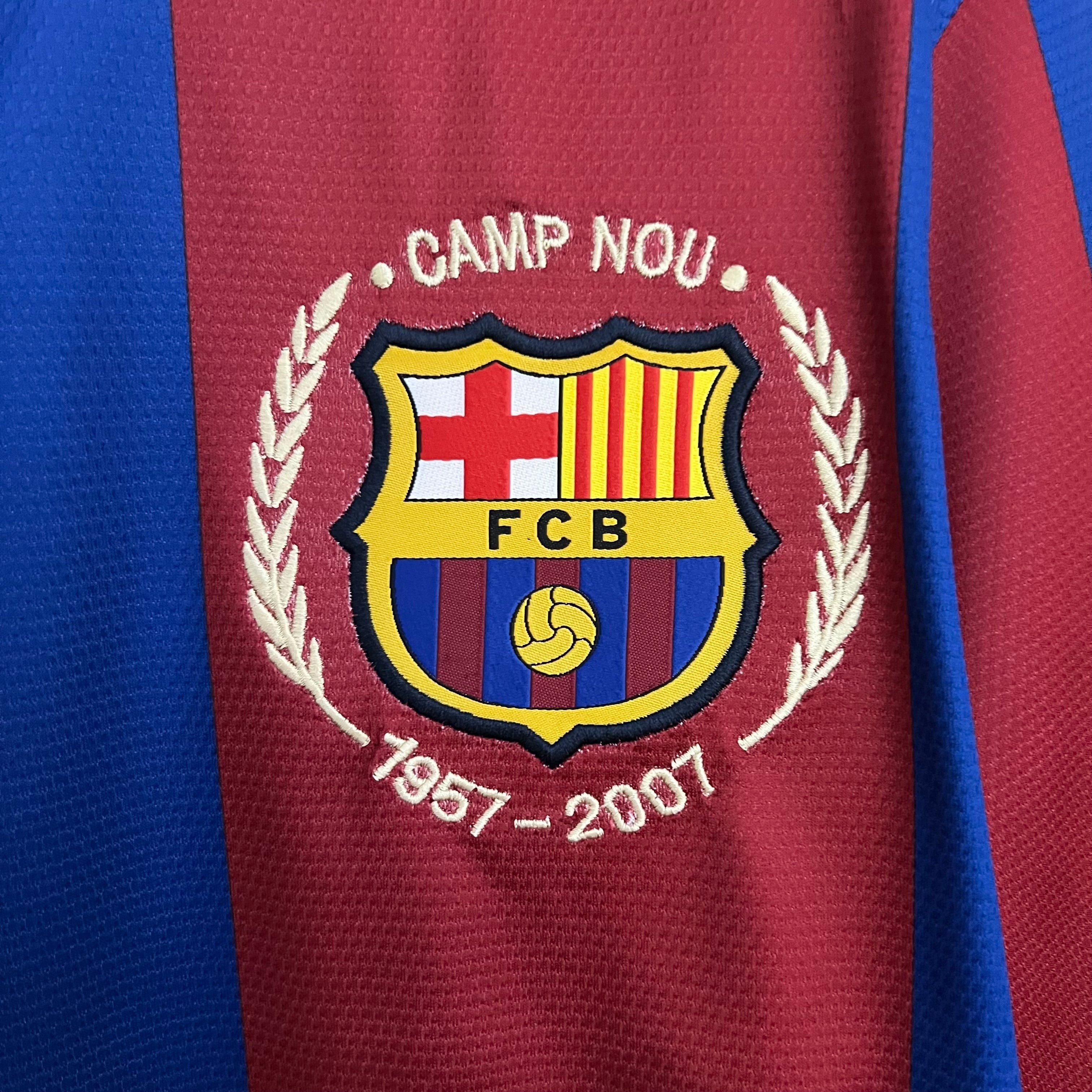 2000s Barcelona Retro Football Shirt | Red Blue Home