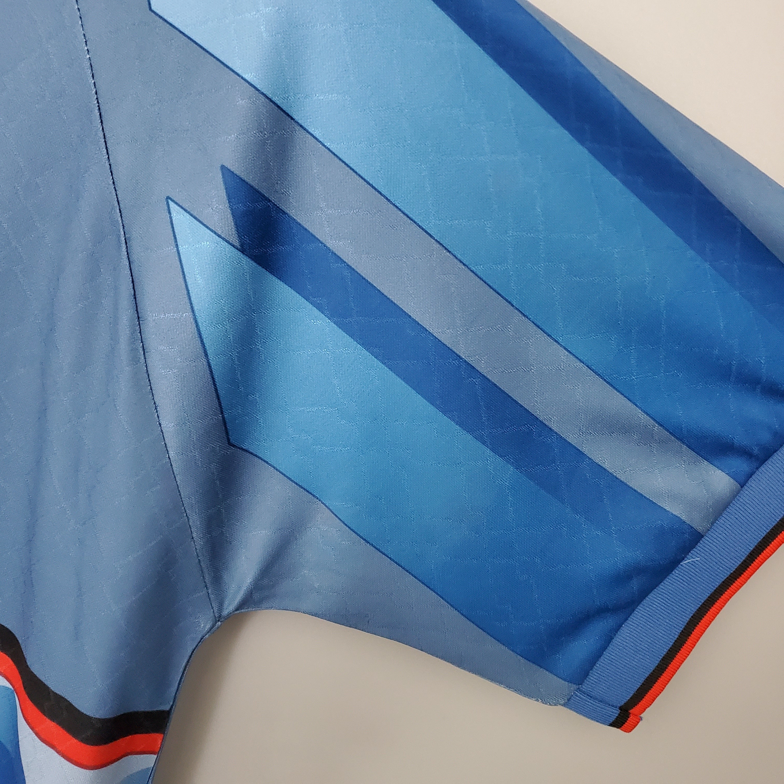 1990s AC Milan Retro Football Shirt | Blue Light Blue Third