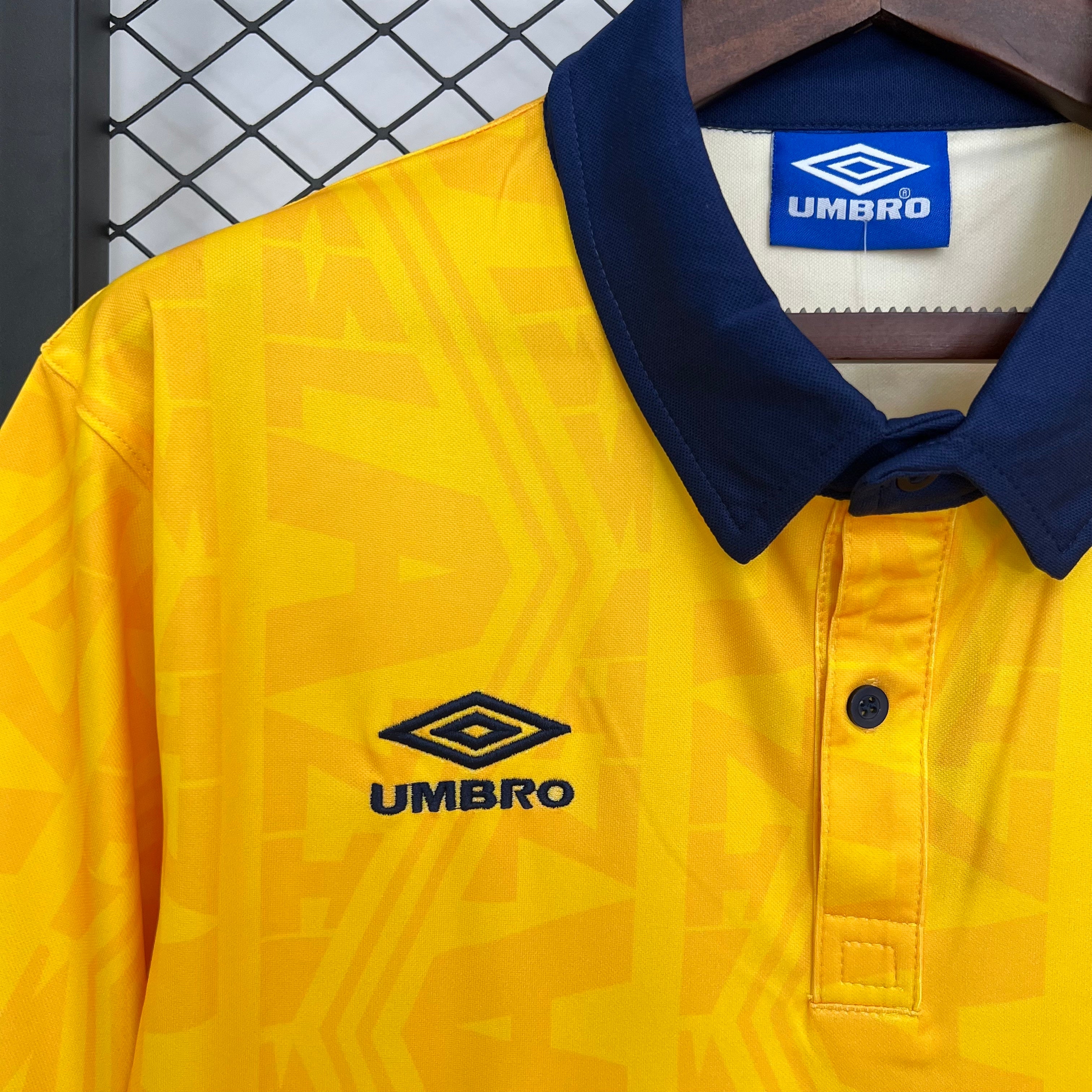 1990s Lazio Retro Football Shirt | Yellow Navy Home