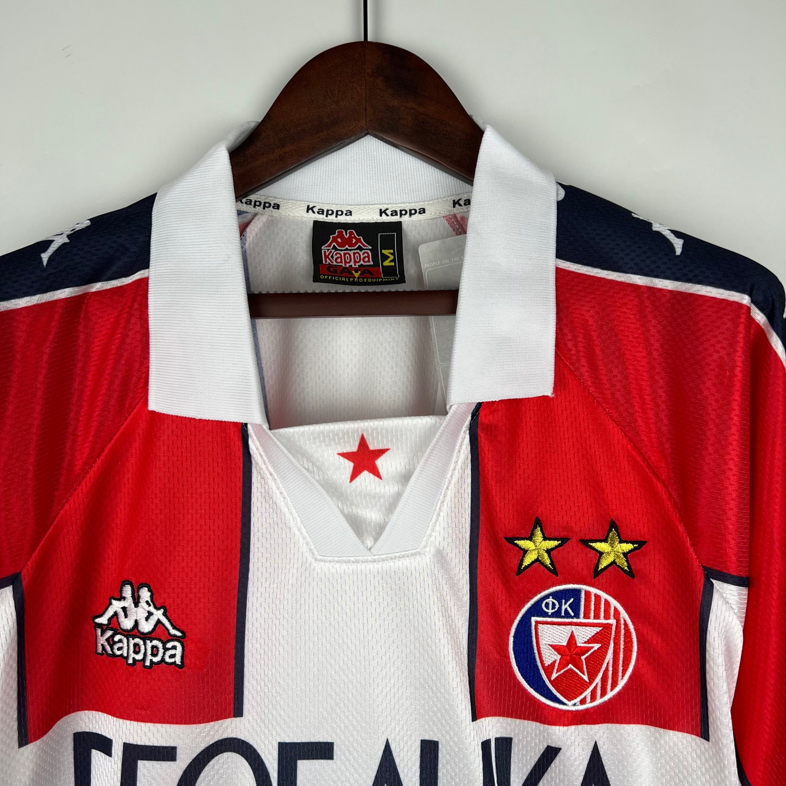 1990s Crvena Zvezda Retro Football Shirt | Red White Home